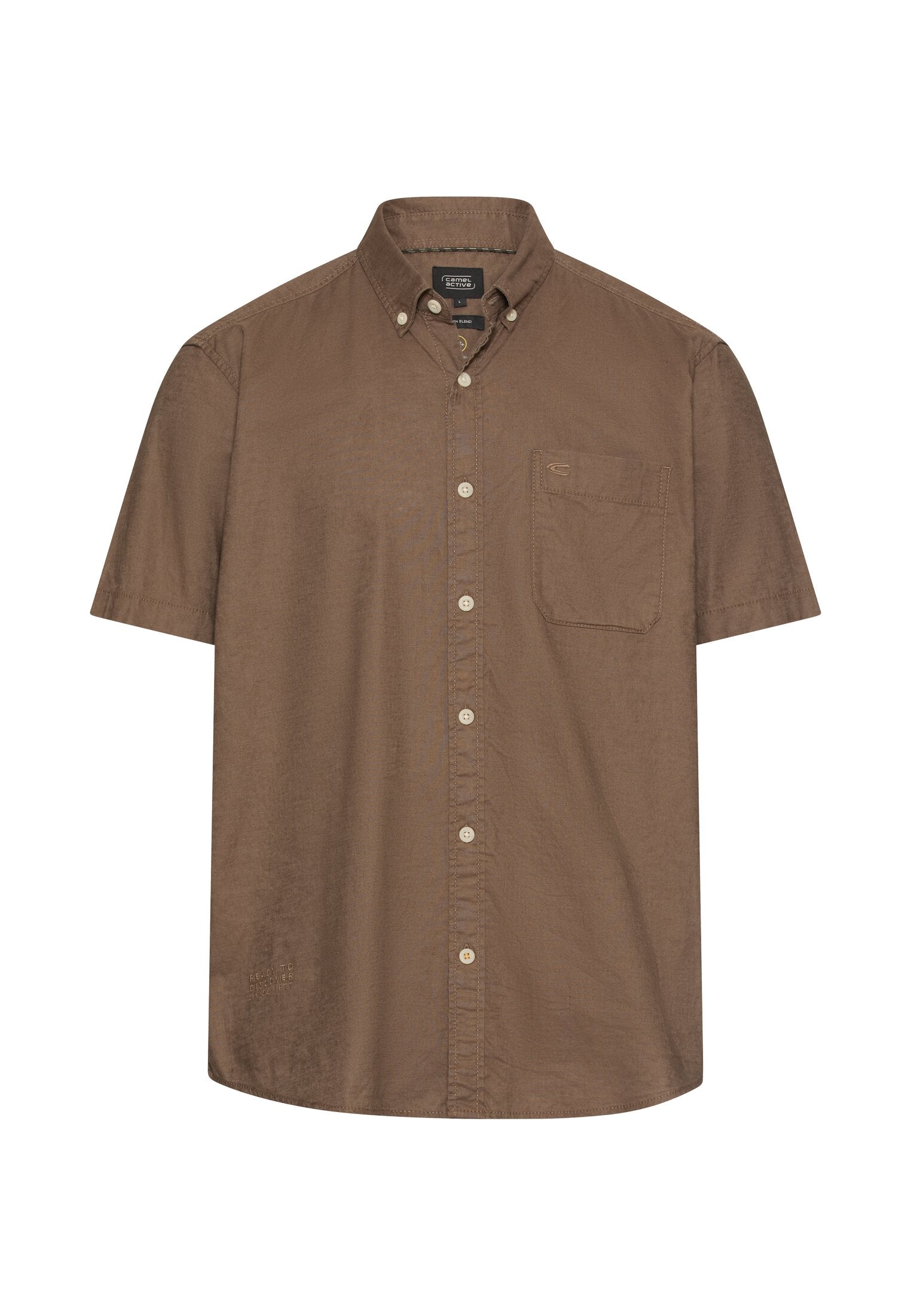 Camel active Herren Hemden kurz Mud Brown