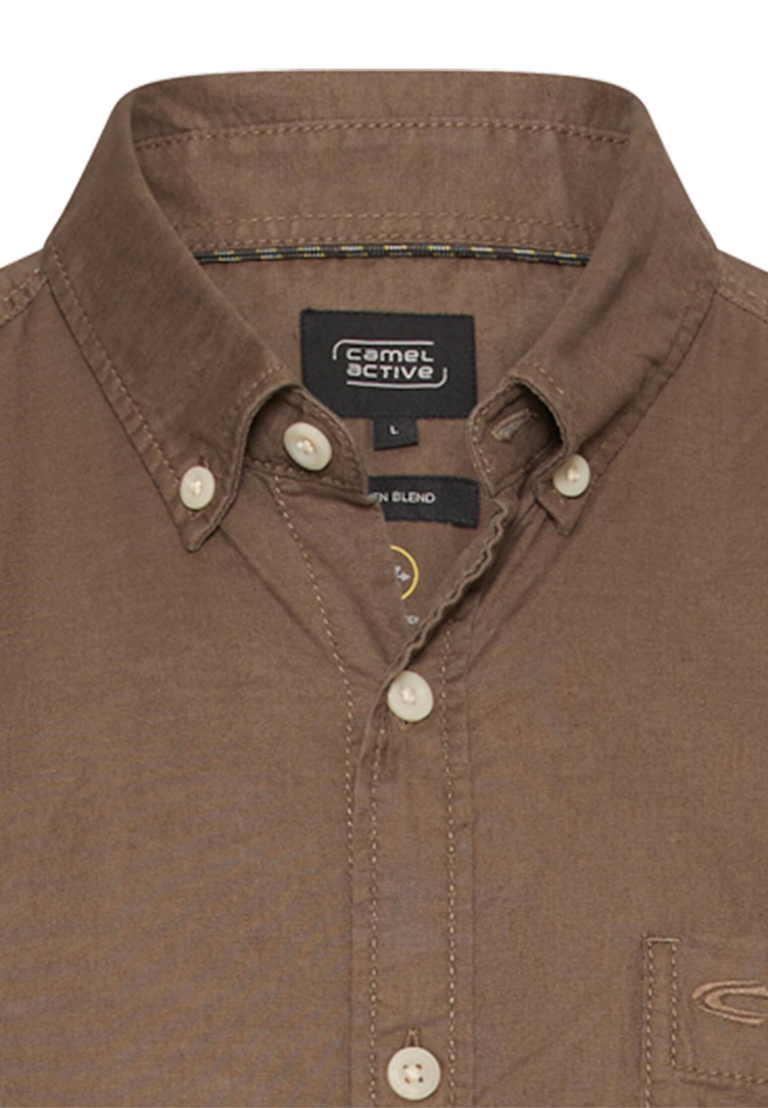 Camel active Herren Hemden kurz Mud Brown