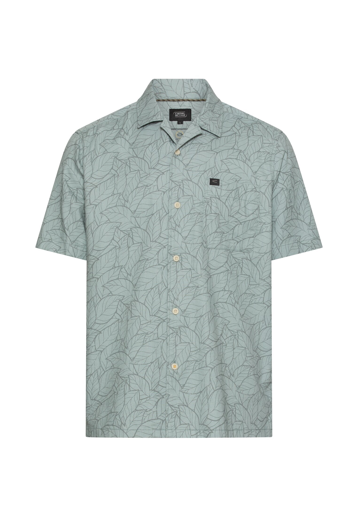 Camel active Herren Hemden kurz Stormy Blue