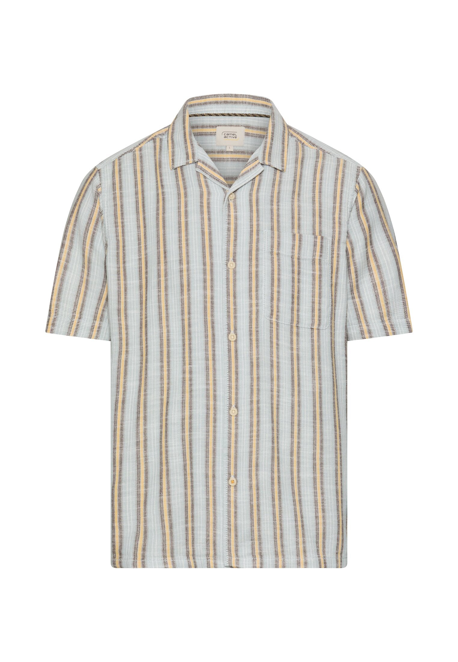 Camel active Herren Hemden kurz Aqua Blue