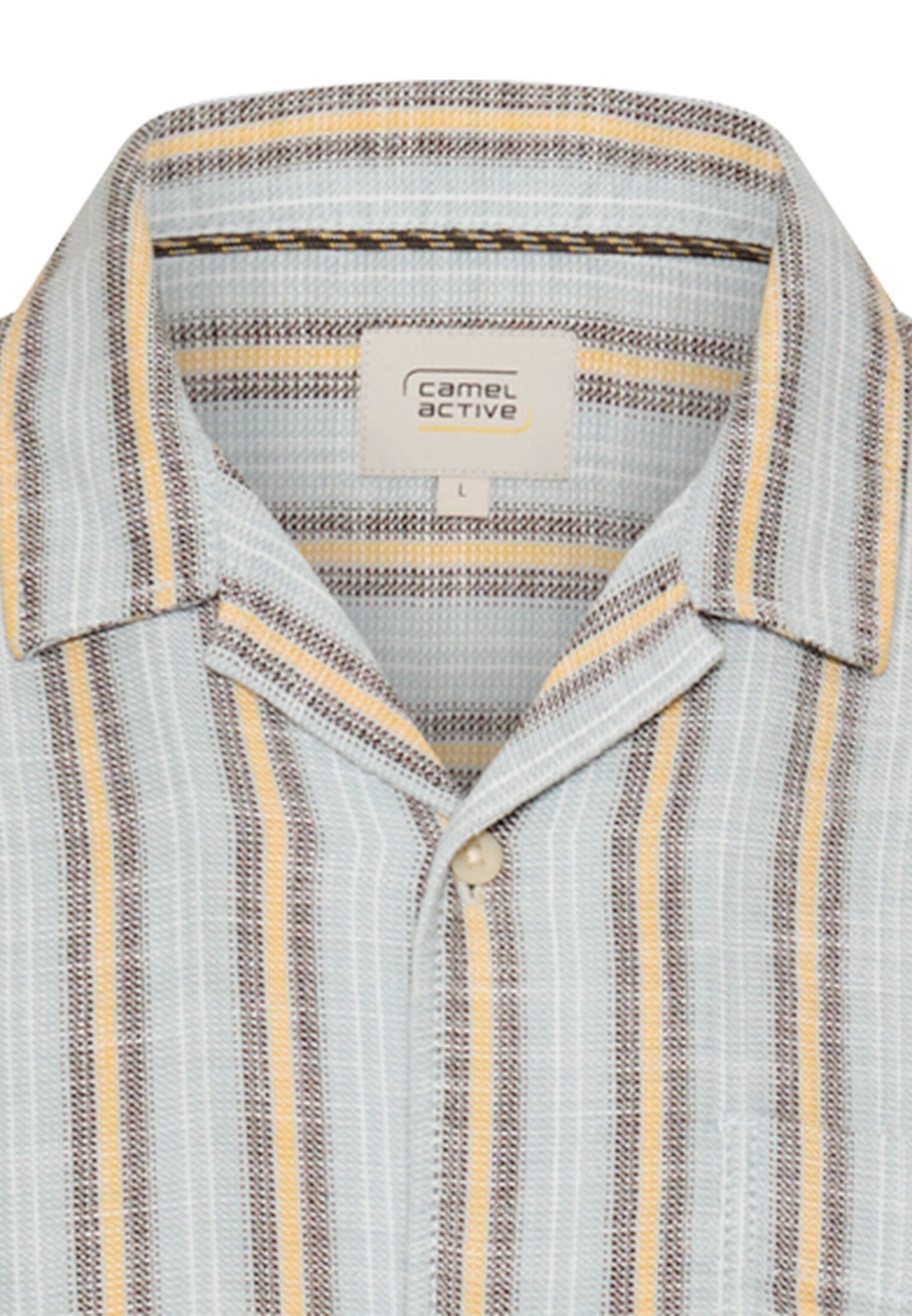 Camel active Herren Hemden kurz Aqua Blue