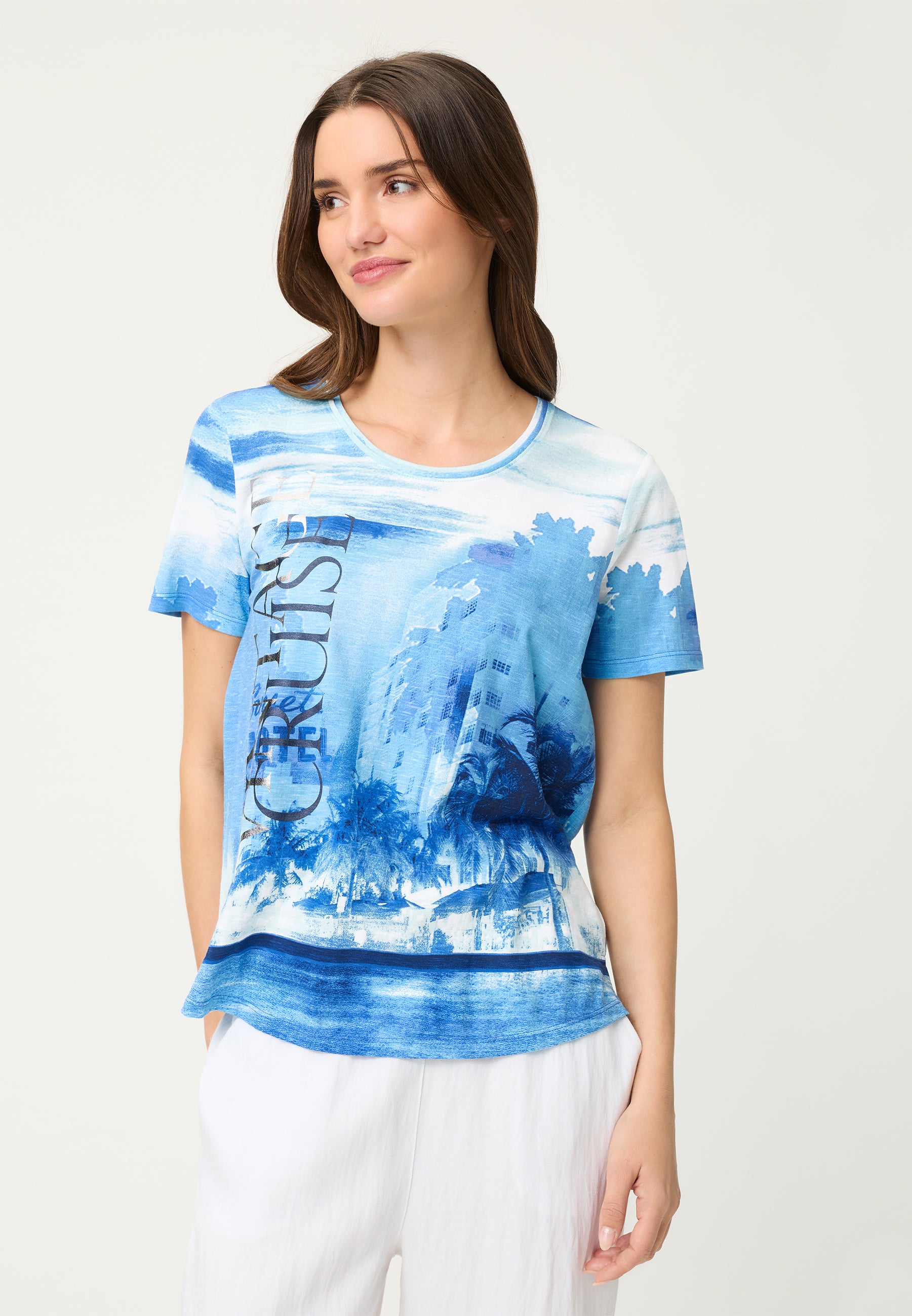 Olsen Damen T-Shirts Bay Blue