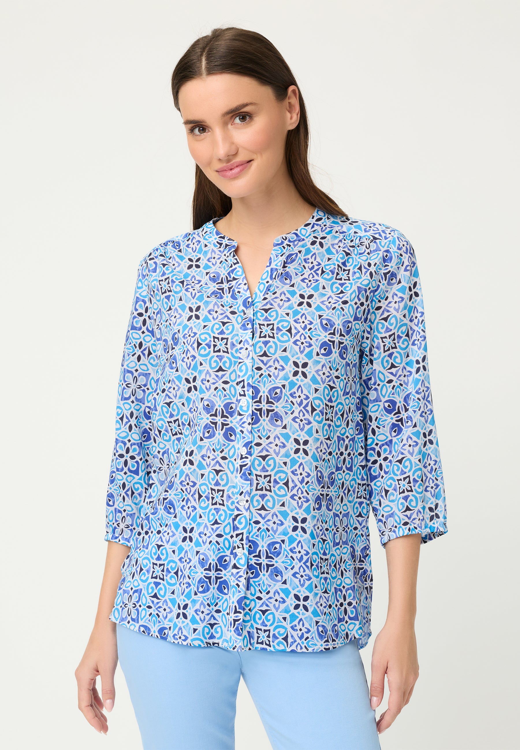 Olsen Damen Blusen Bay Blue