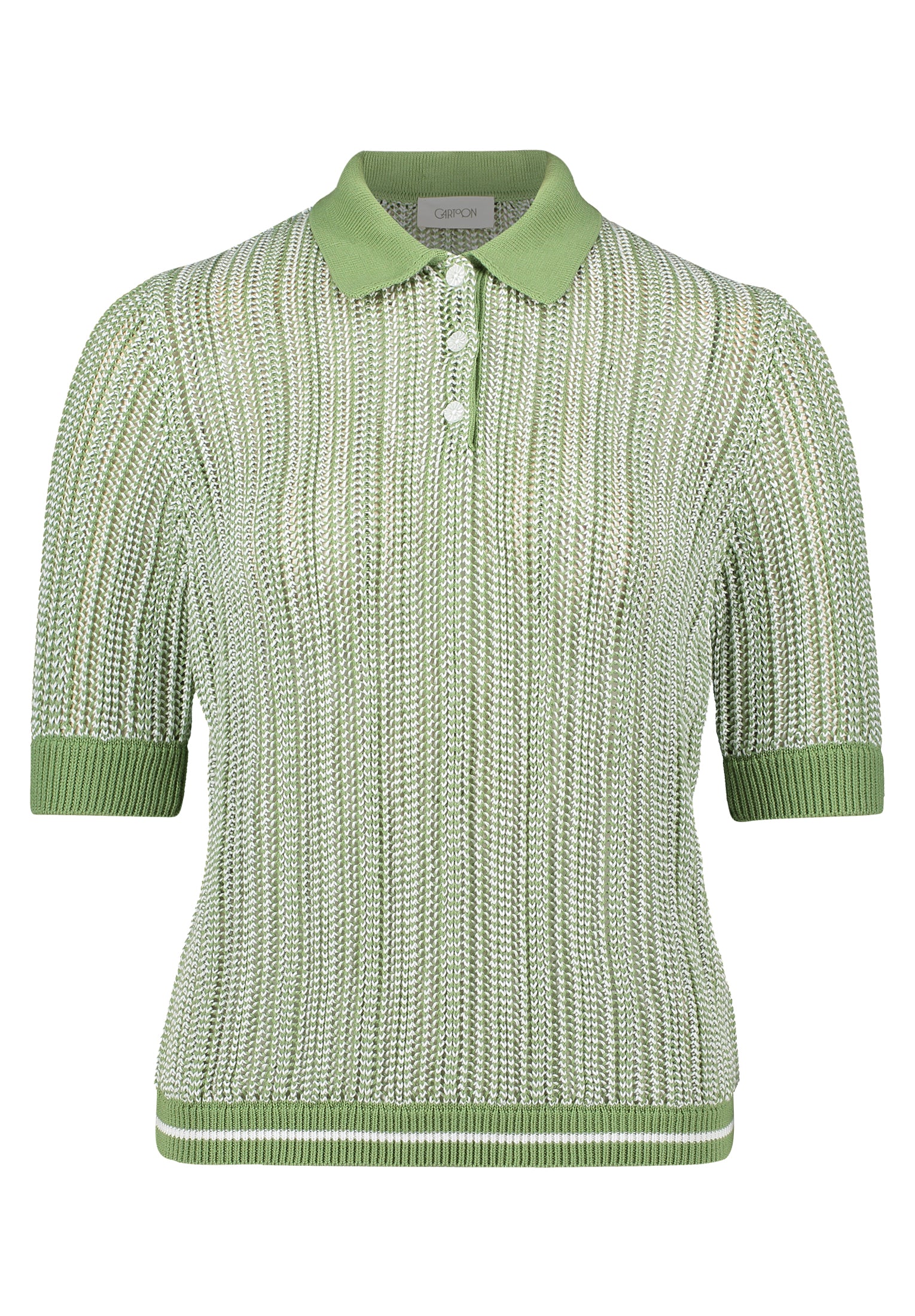 Cartoon Damen Pullover Khaki/White