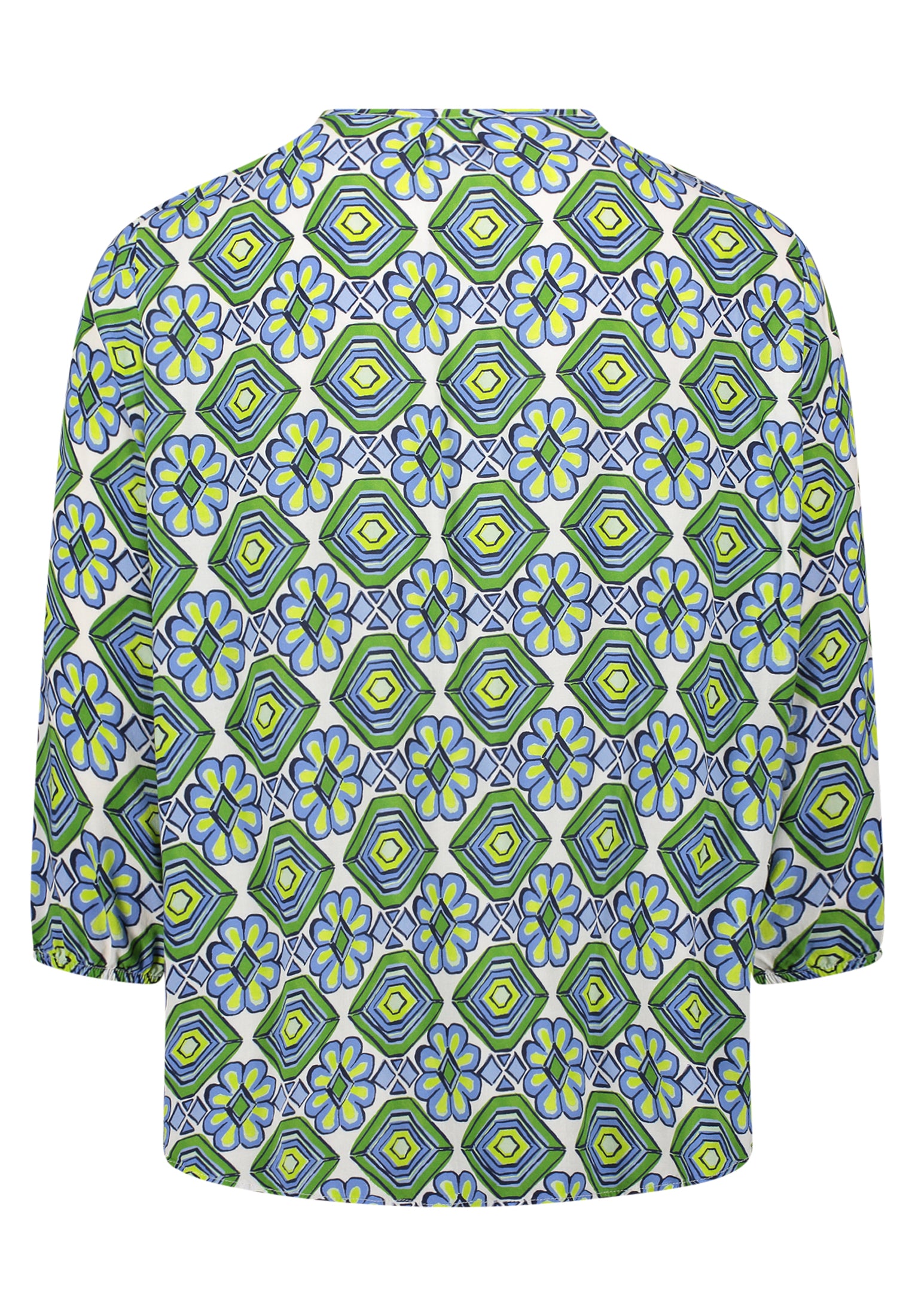 Cartoon Damen Blusen Green/Blue