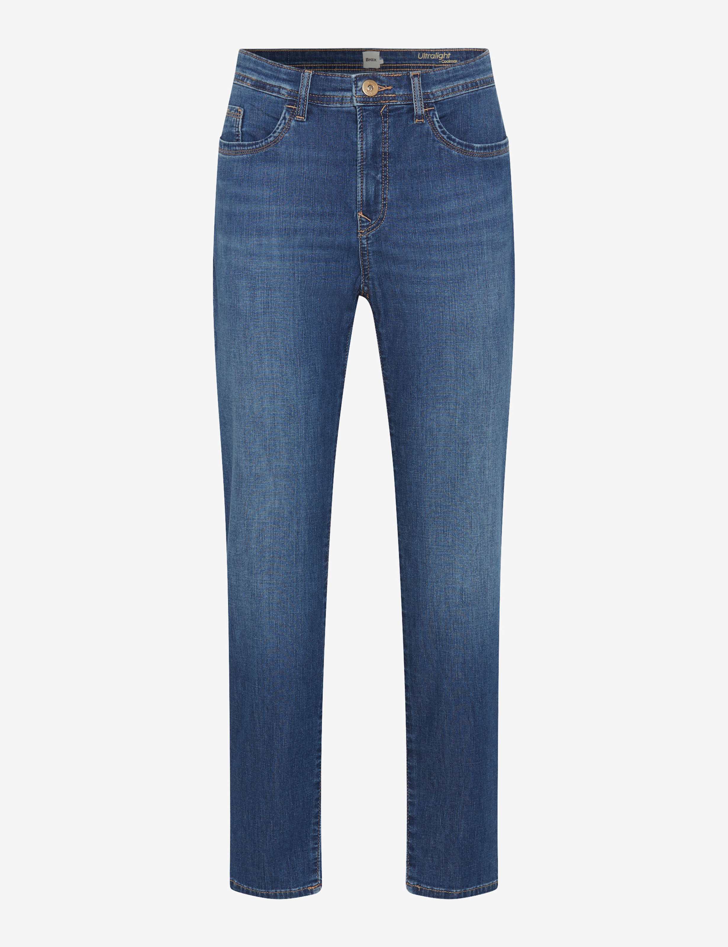 Brax Damen Jeans Used Stone Blue