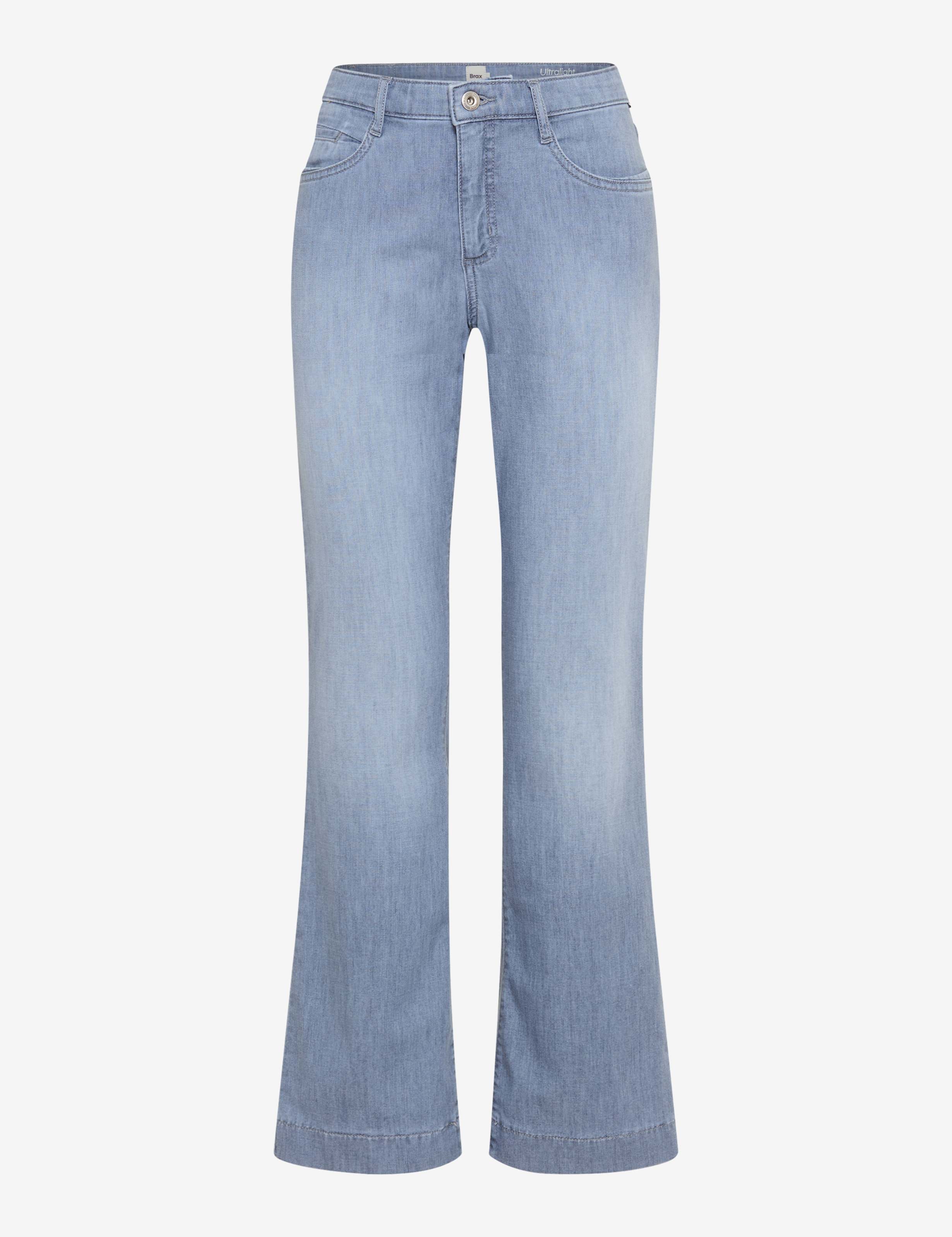 Brax Damen Jeans Used Light Grey