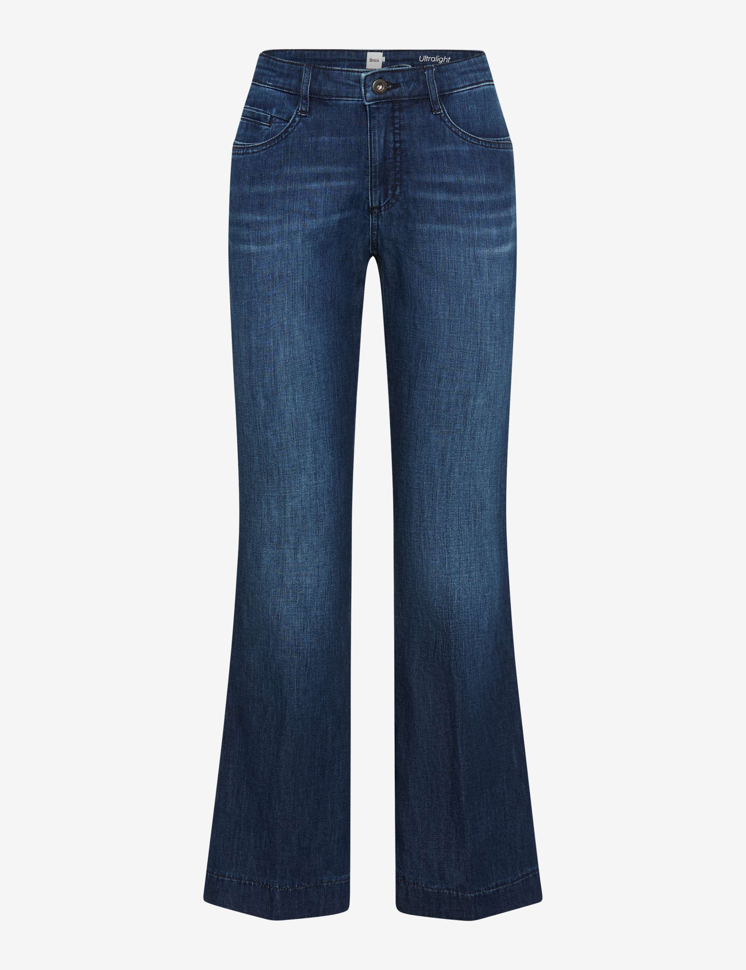 Brax Damen Jeans Used Dark Blue