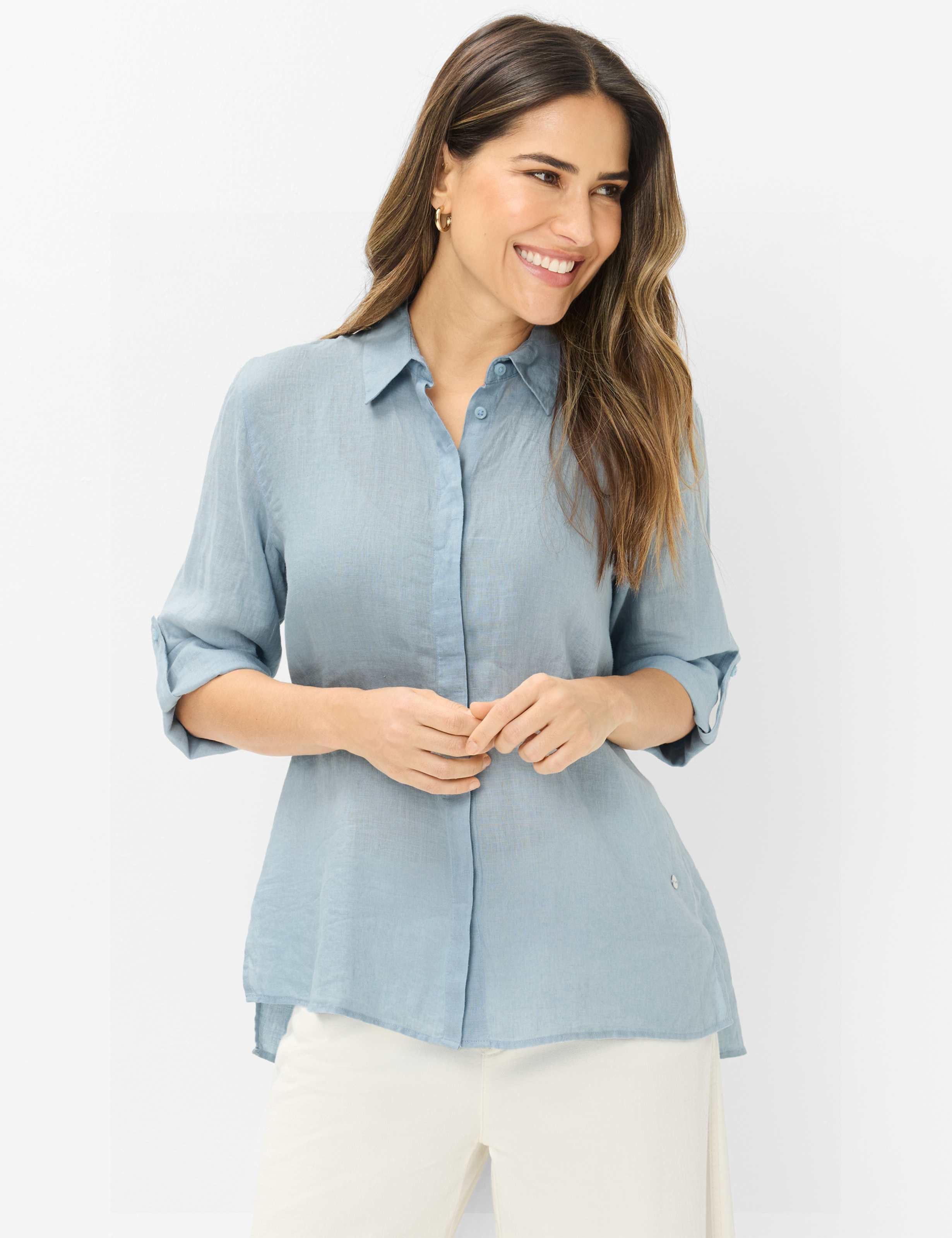 Brax Damen Blusen Vintage Blue