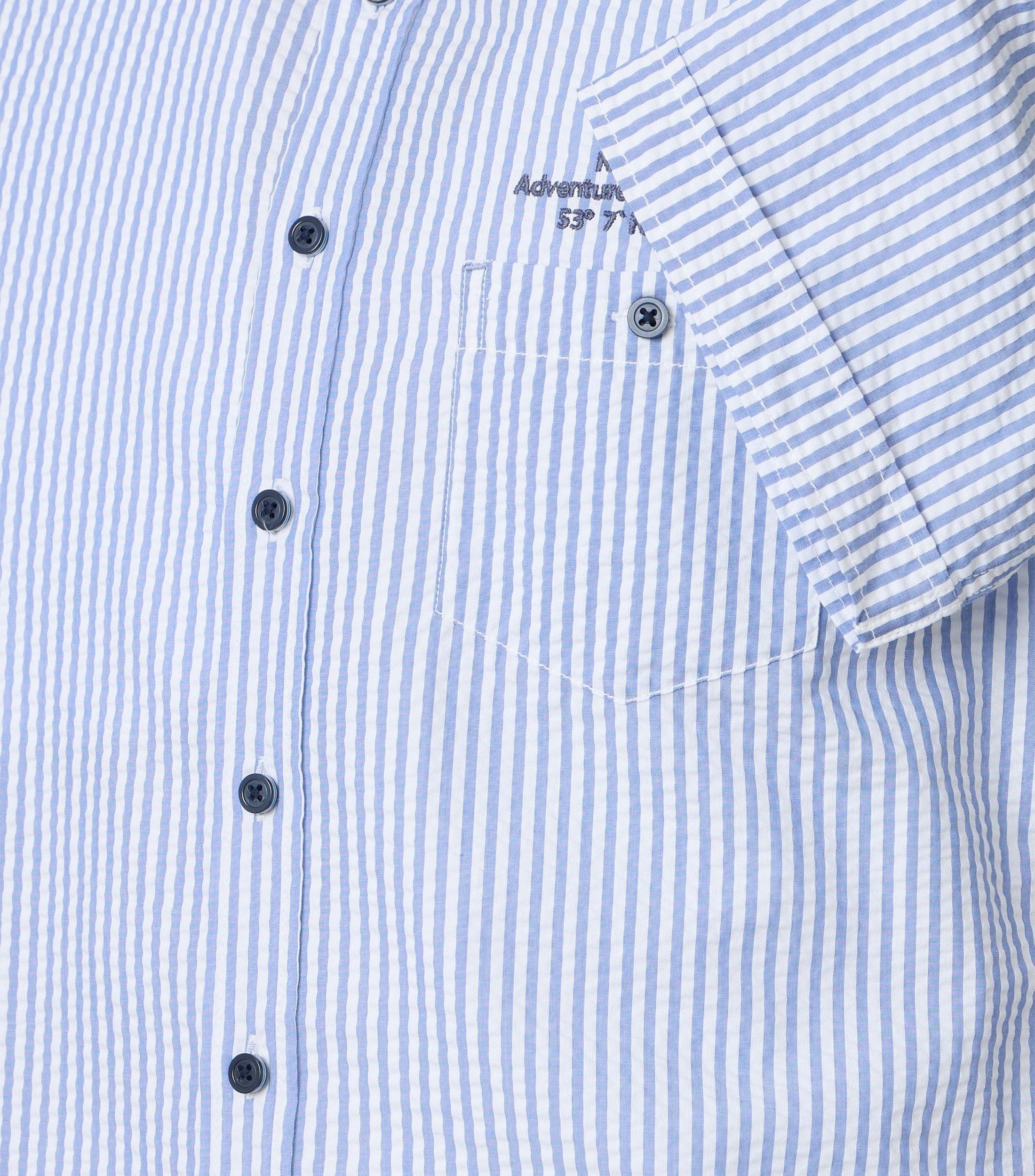 Casa Moda Herren Hemden kurz Blau