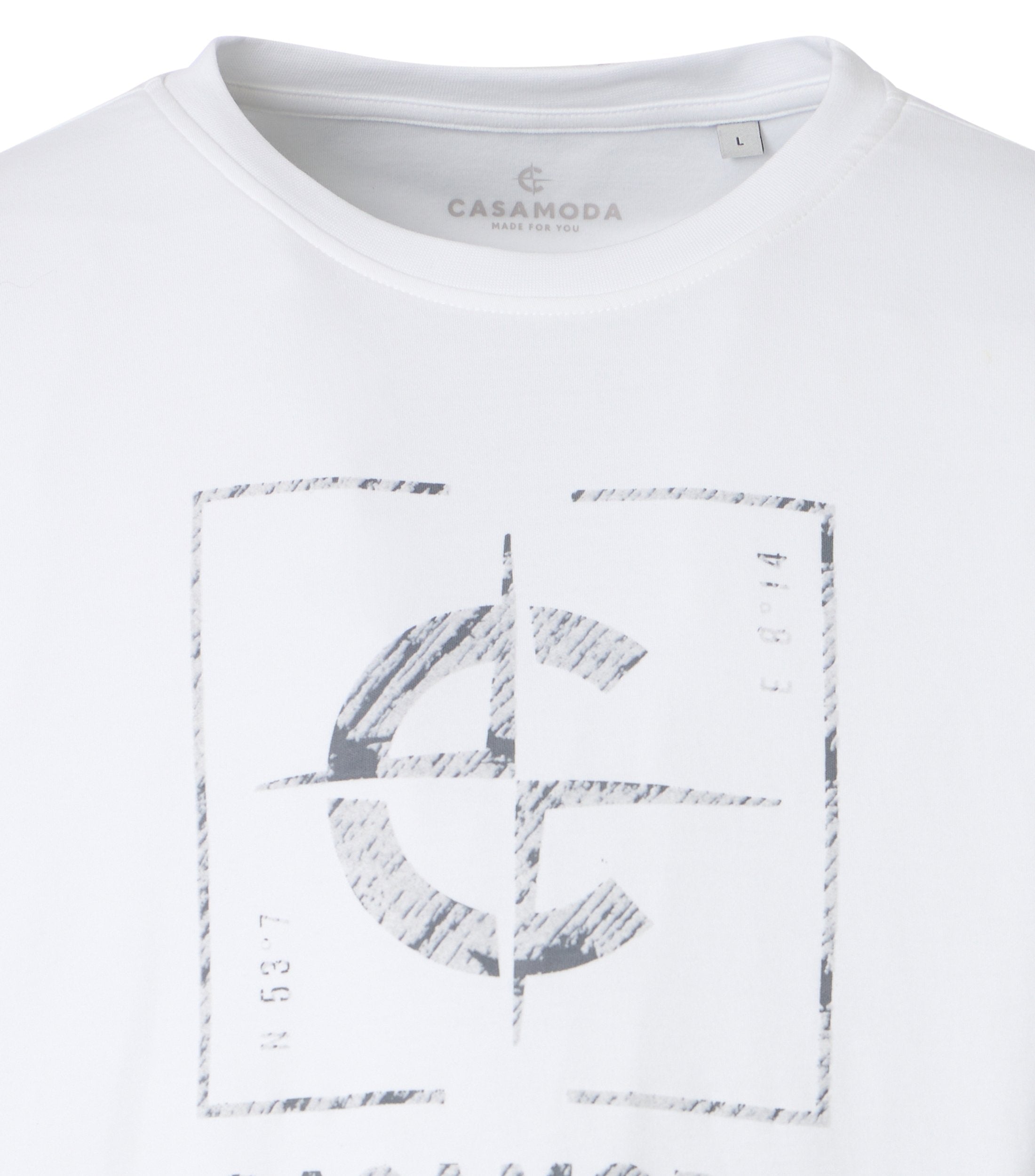 Casa Moda Herren T-Shirts kurz Weiss