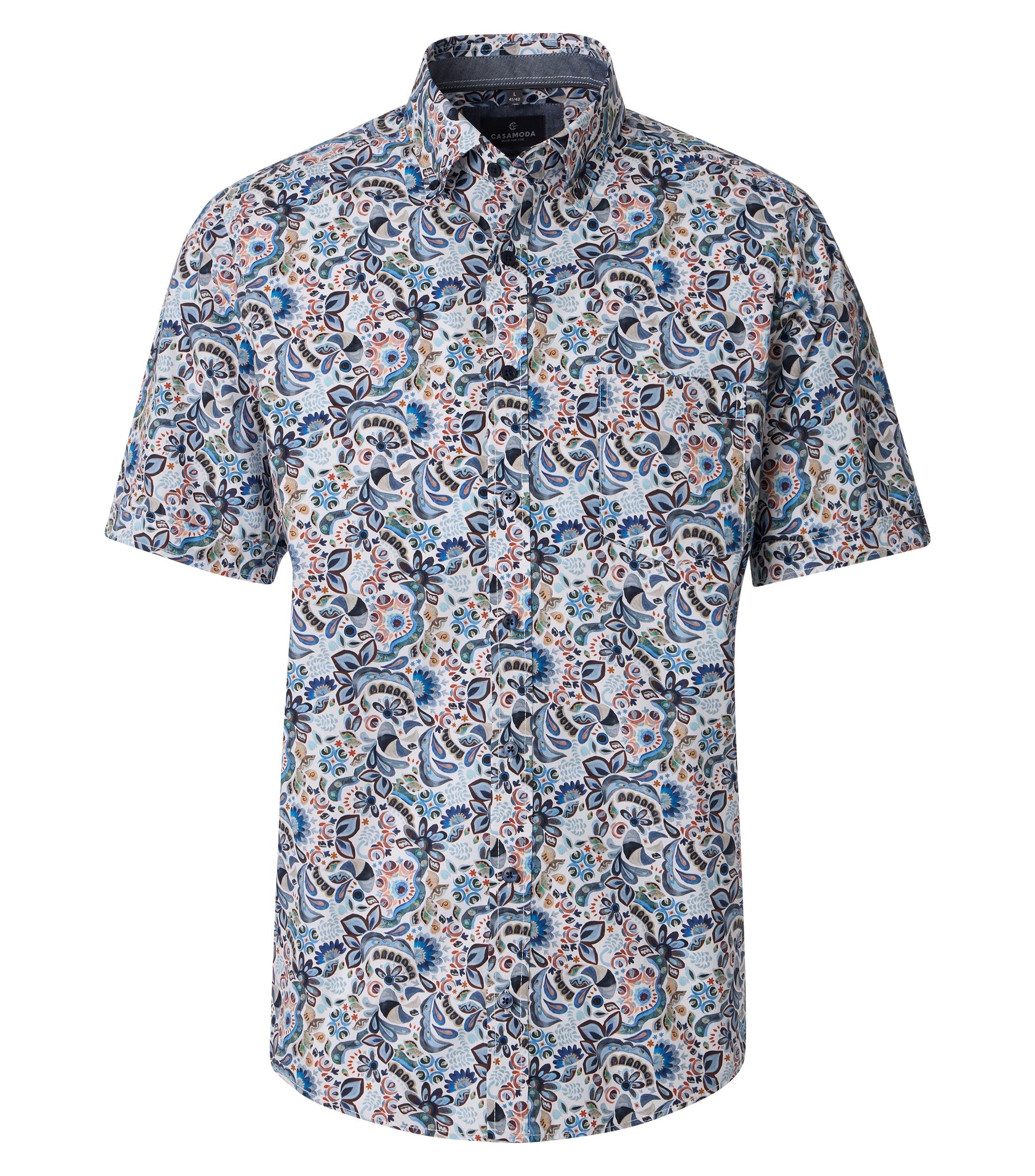 Casa Moda Herren Hemden kurz Blau