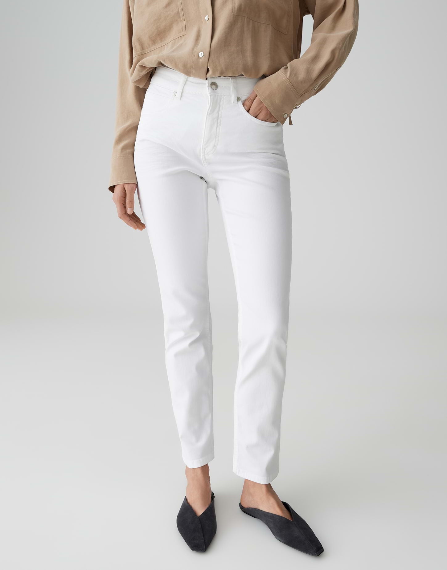 Opus Pants Damen Jeans White