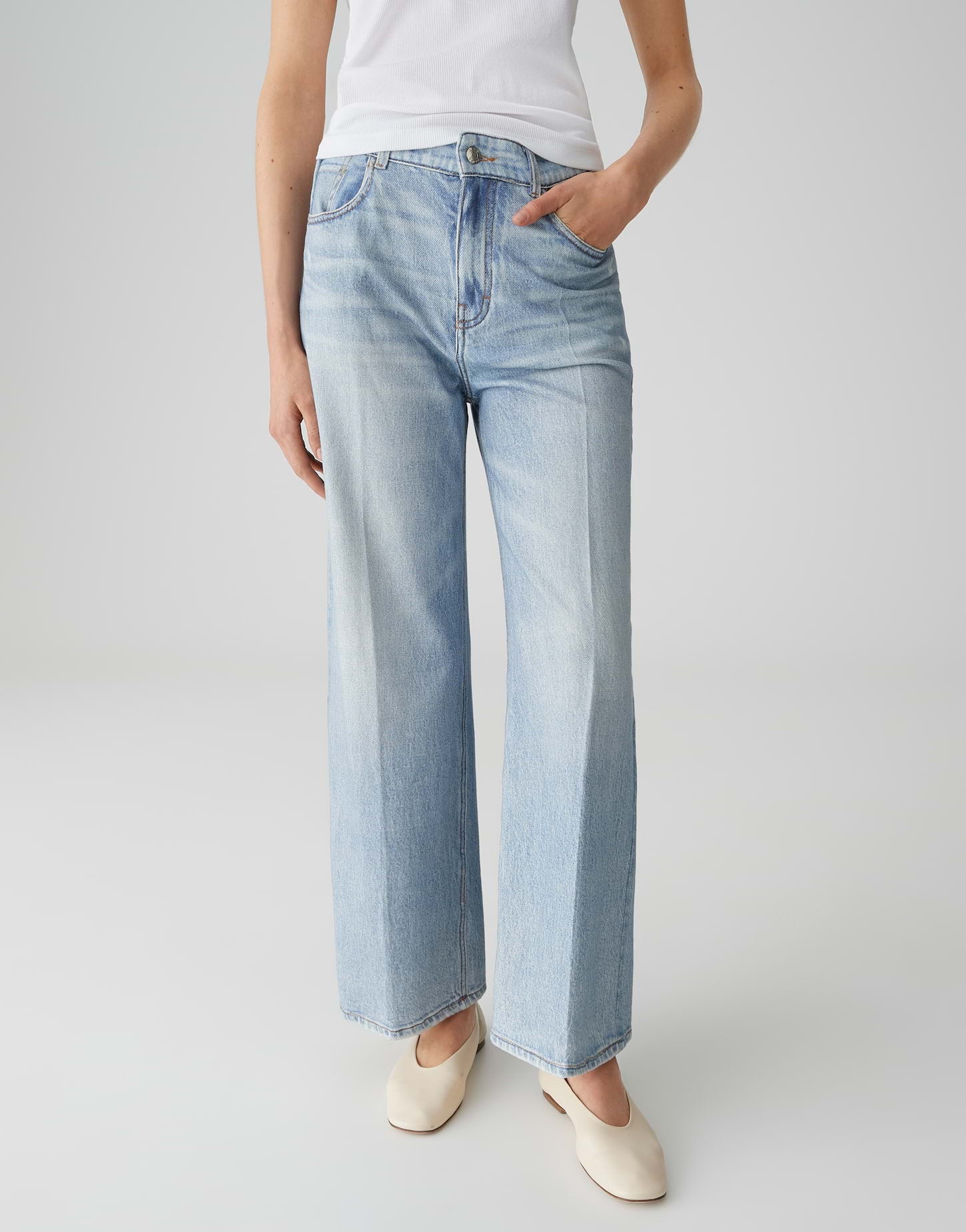 Opus Pants Damen Hosen Light Sto