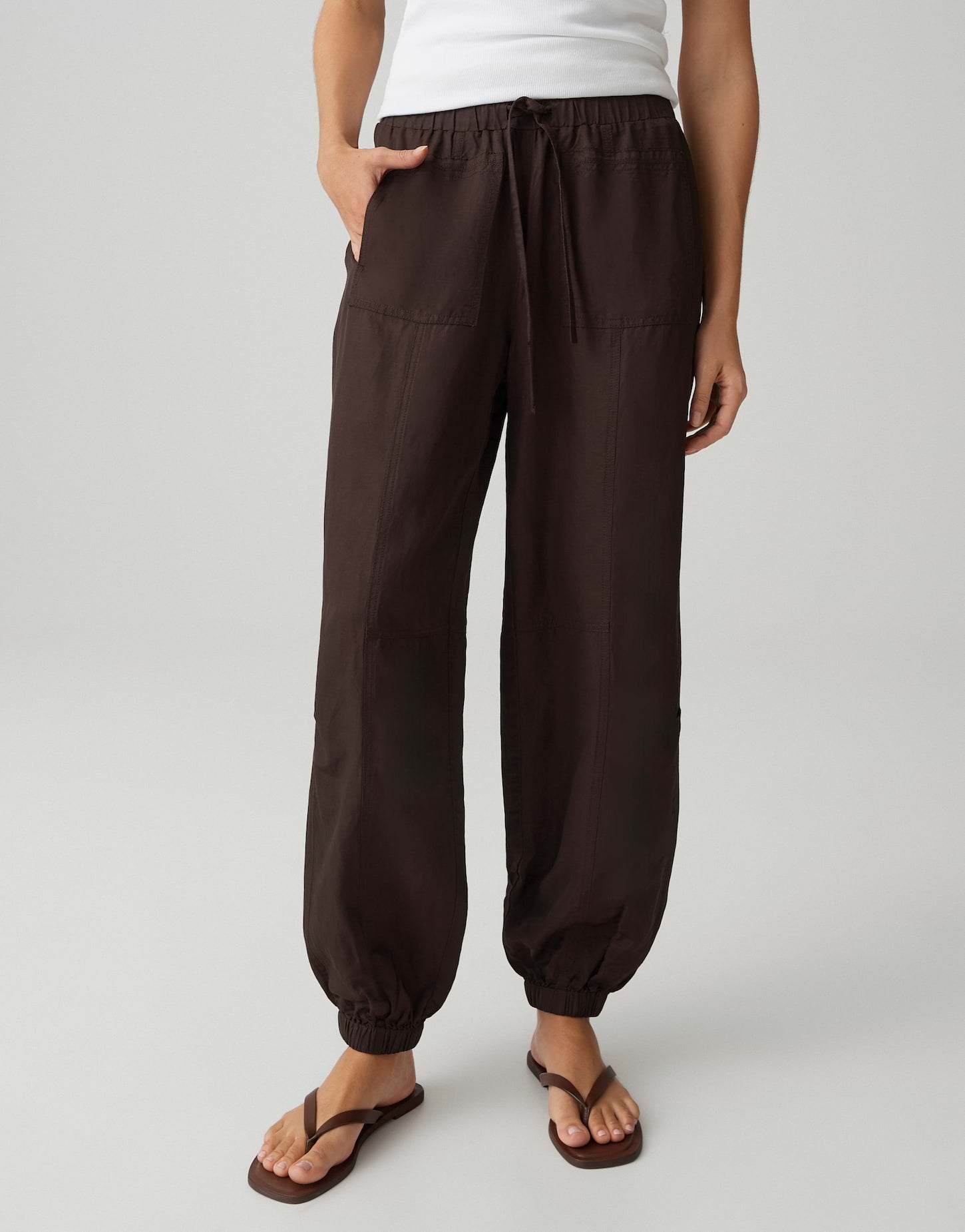 Opus Pants Damen Hosen Coffee Be
