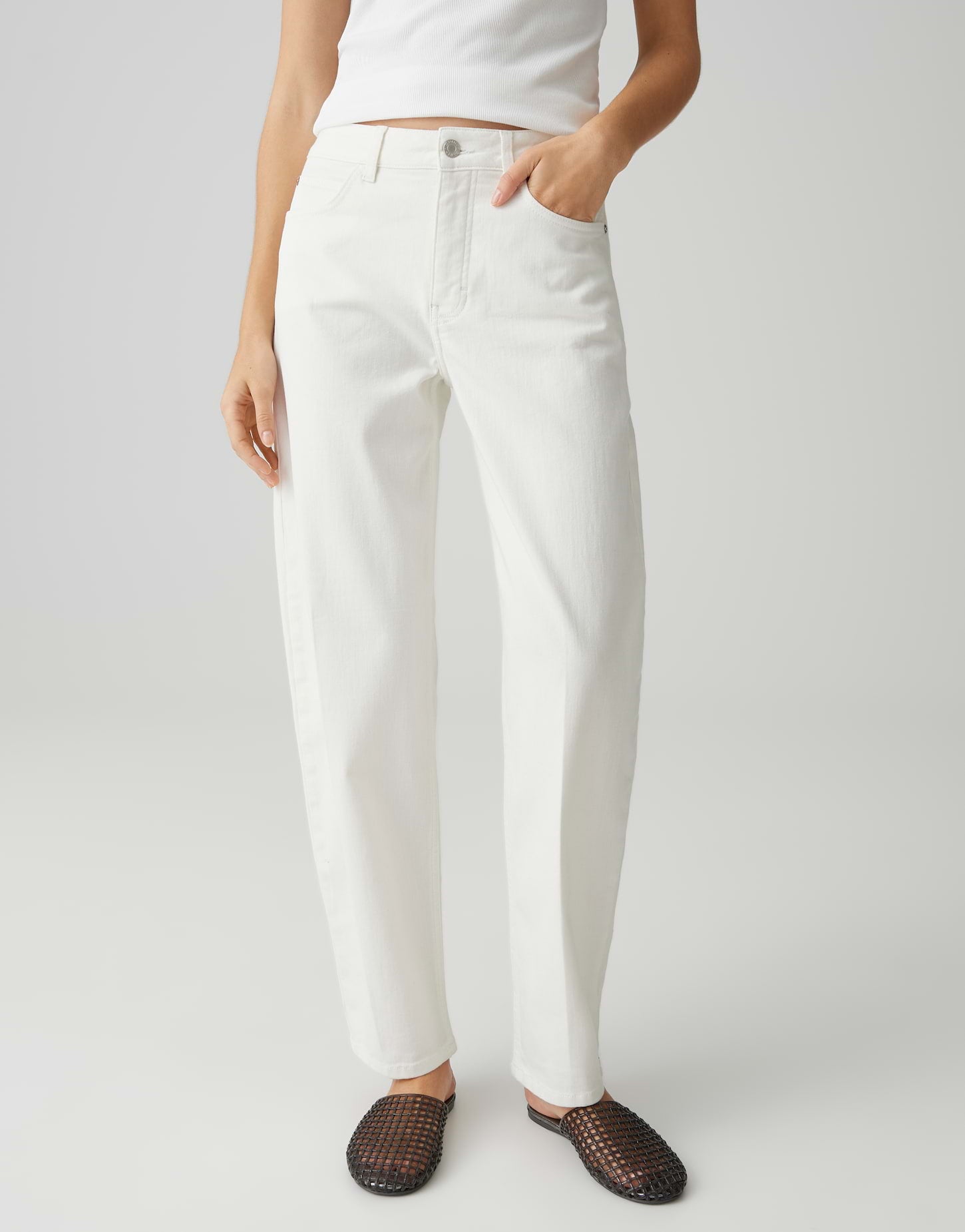 Opus Pants Damen Jeans Milk