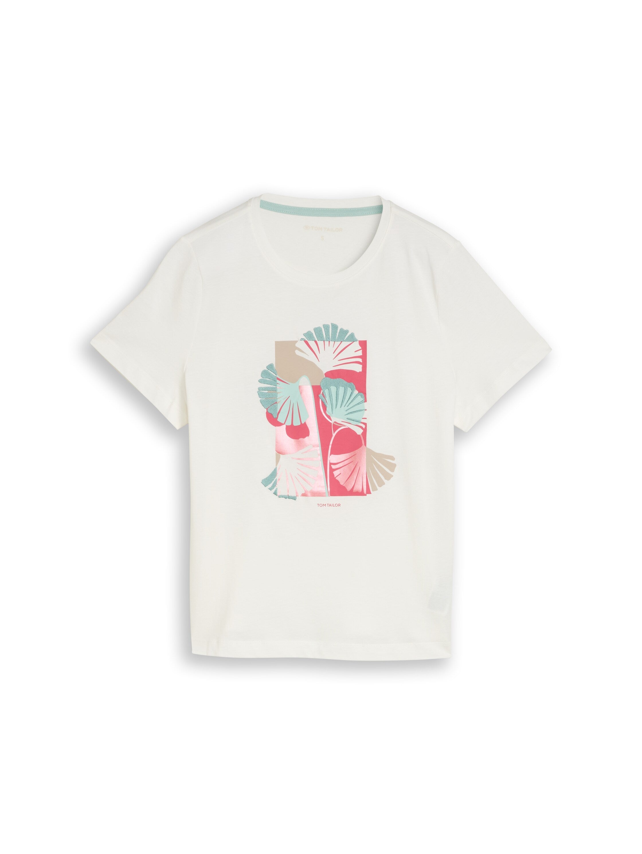 Tom Tailor Damen T-Shirts Whisper White