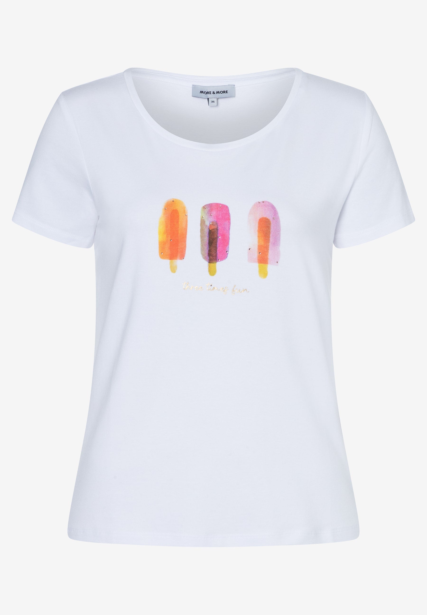 More & More Damen T-Shirts White