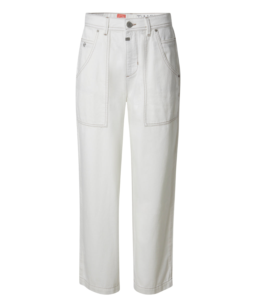 Timezone Damen Jeans Ecru Whit