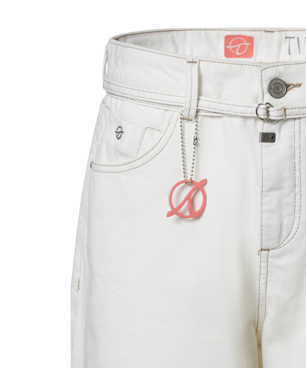 Timezone Damen Shorts Ecru Whit
