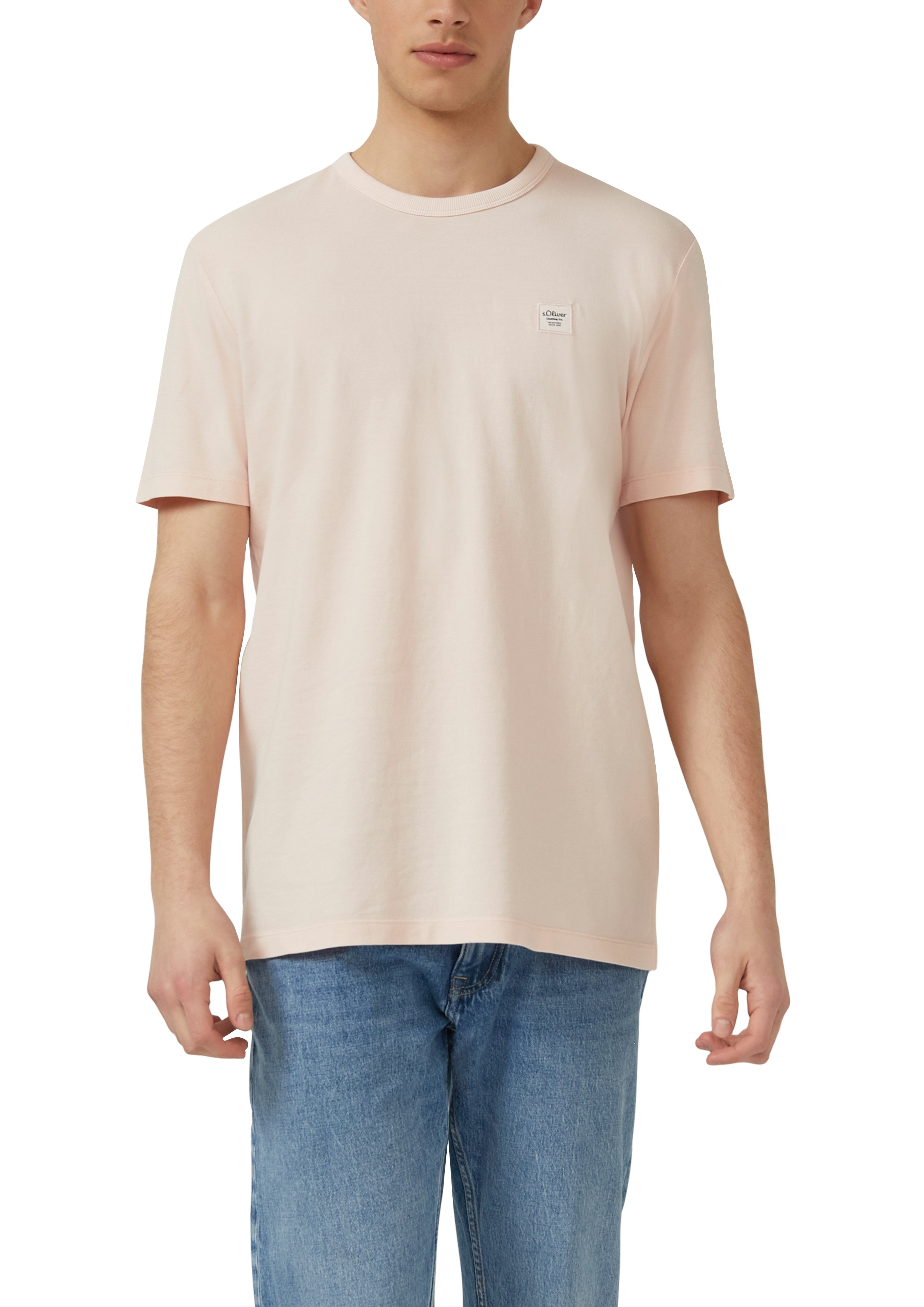 S. Oliver red Herren T-Shirts kurz Lilac/Pink