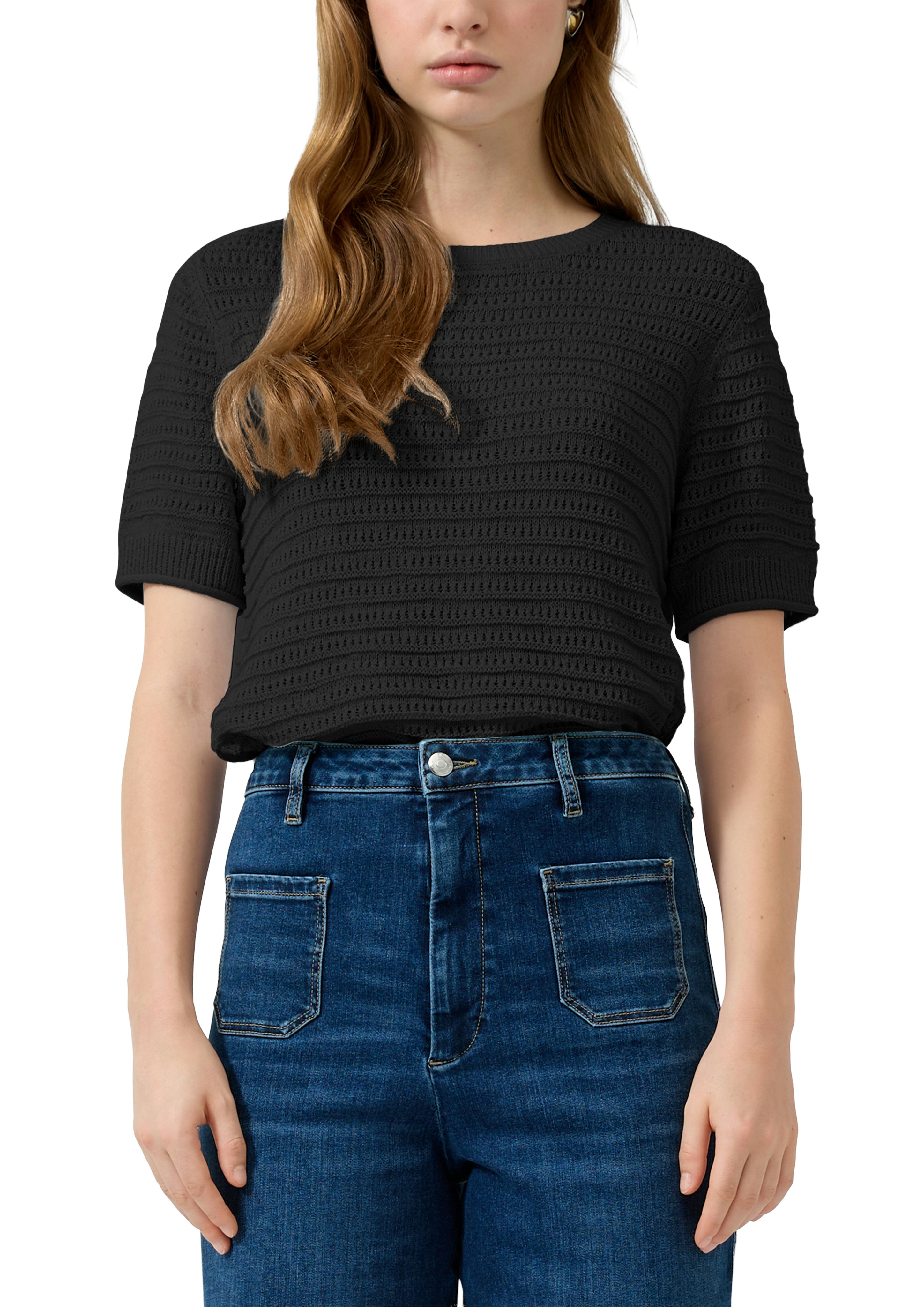 QS by S.Oliver Damen Pullover Grey/Black