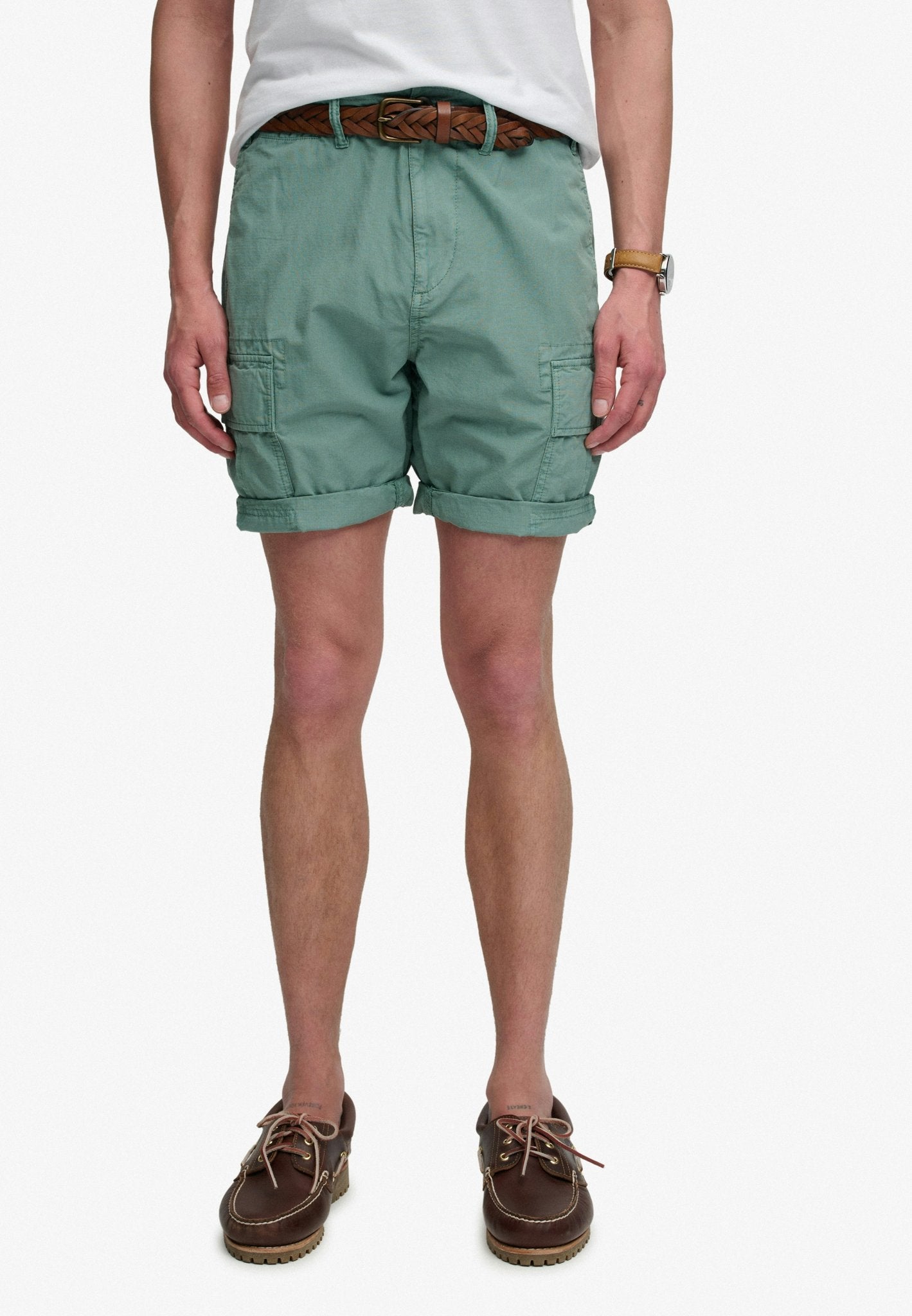 Superdry Men Herren Shorts Ds Fossil Gree