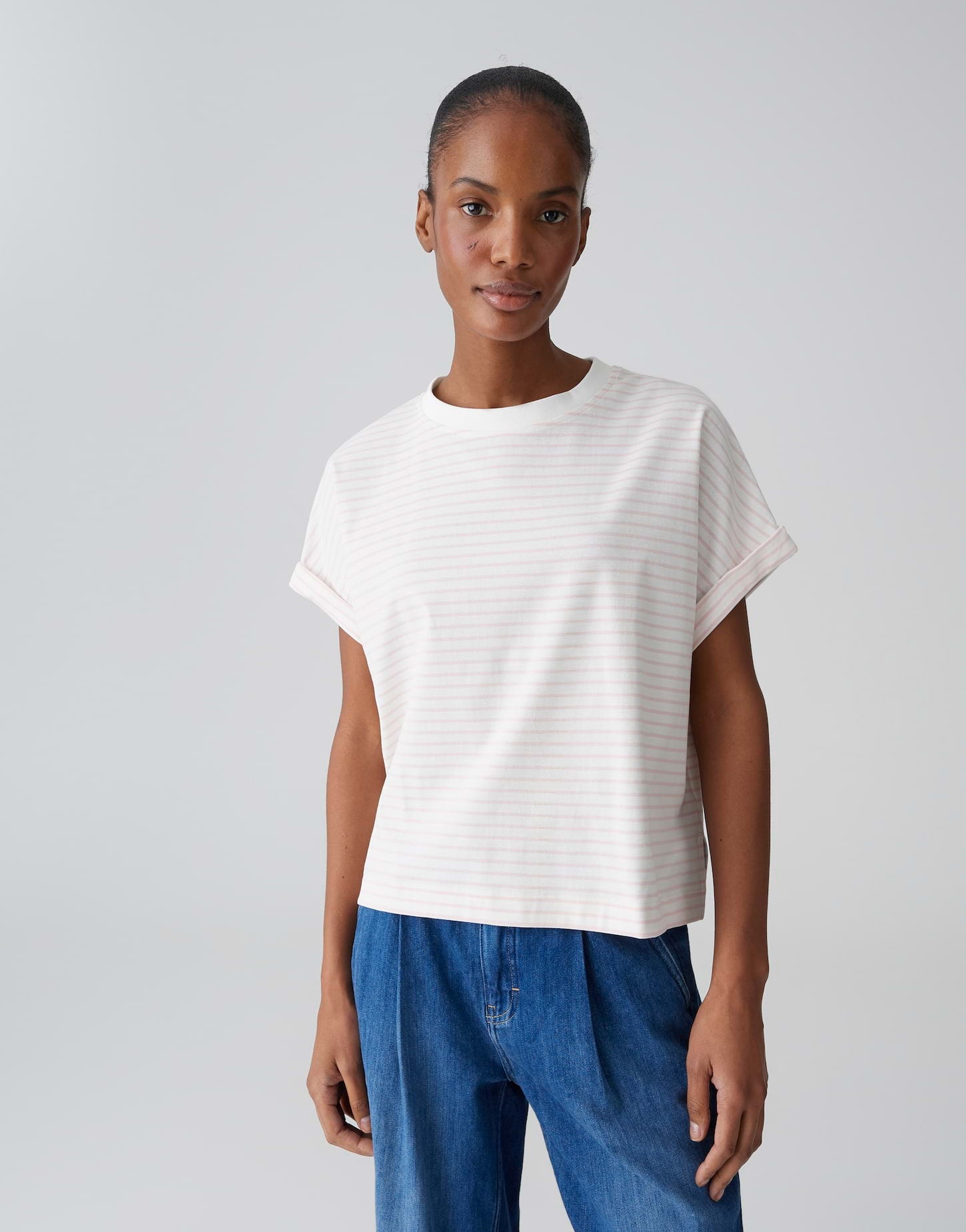 Opus Damen T-Shirts Rose Tint