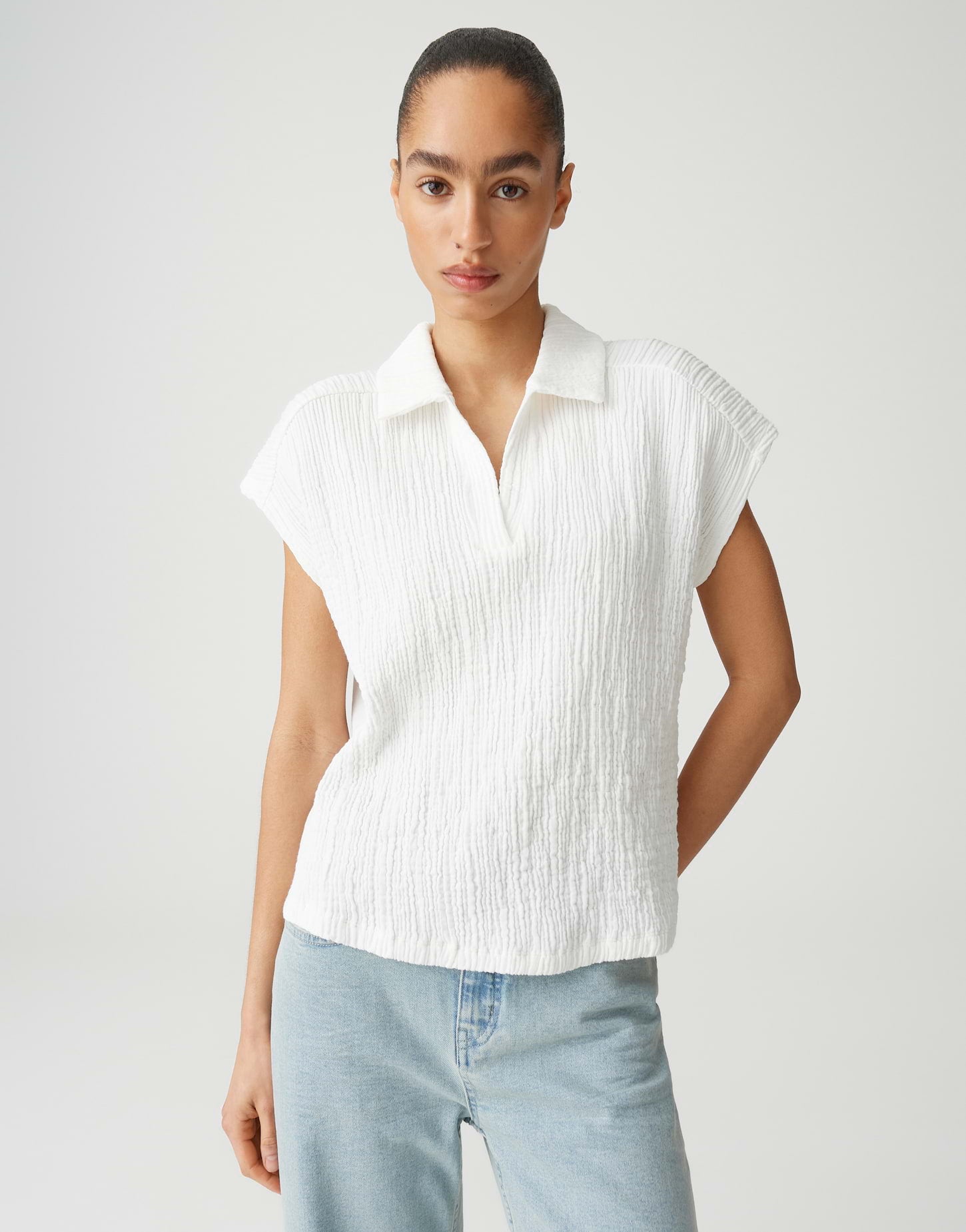 Opus Damen T-Shirts Milk