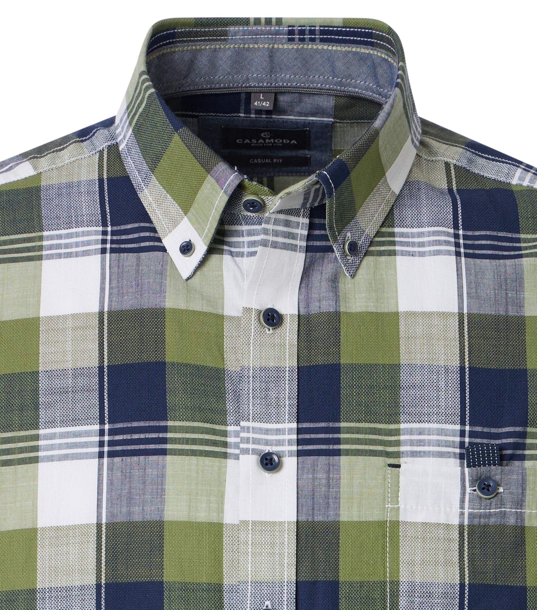 Casa Moda Herren Hemden kurz Gruen