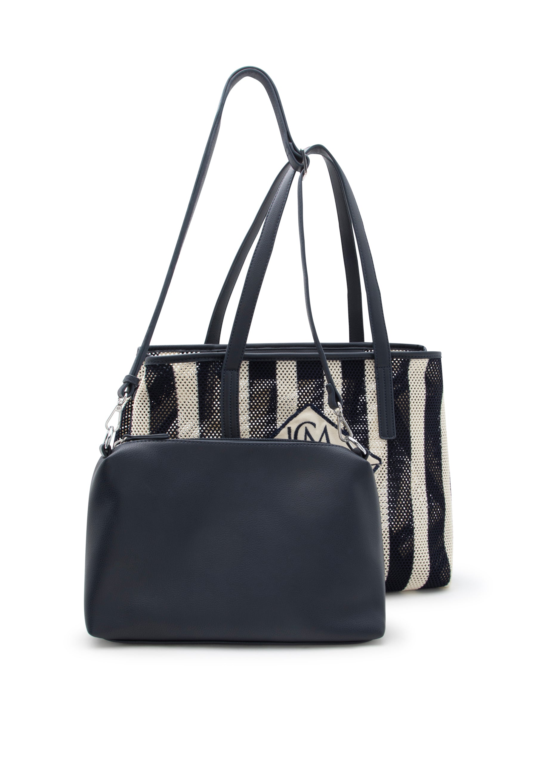 L.Gredi Handtasche Marine / Weiss