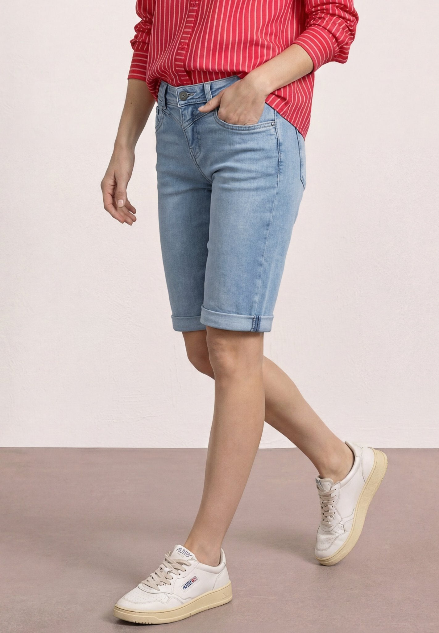 Street One Damen Hosen Light Blu