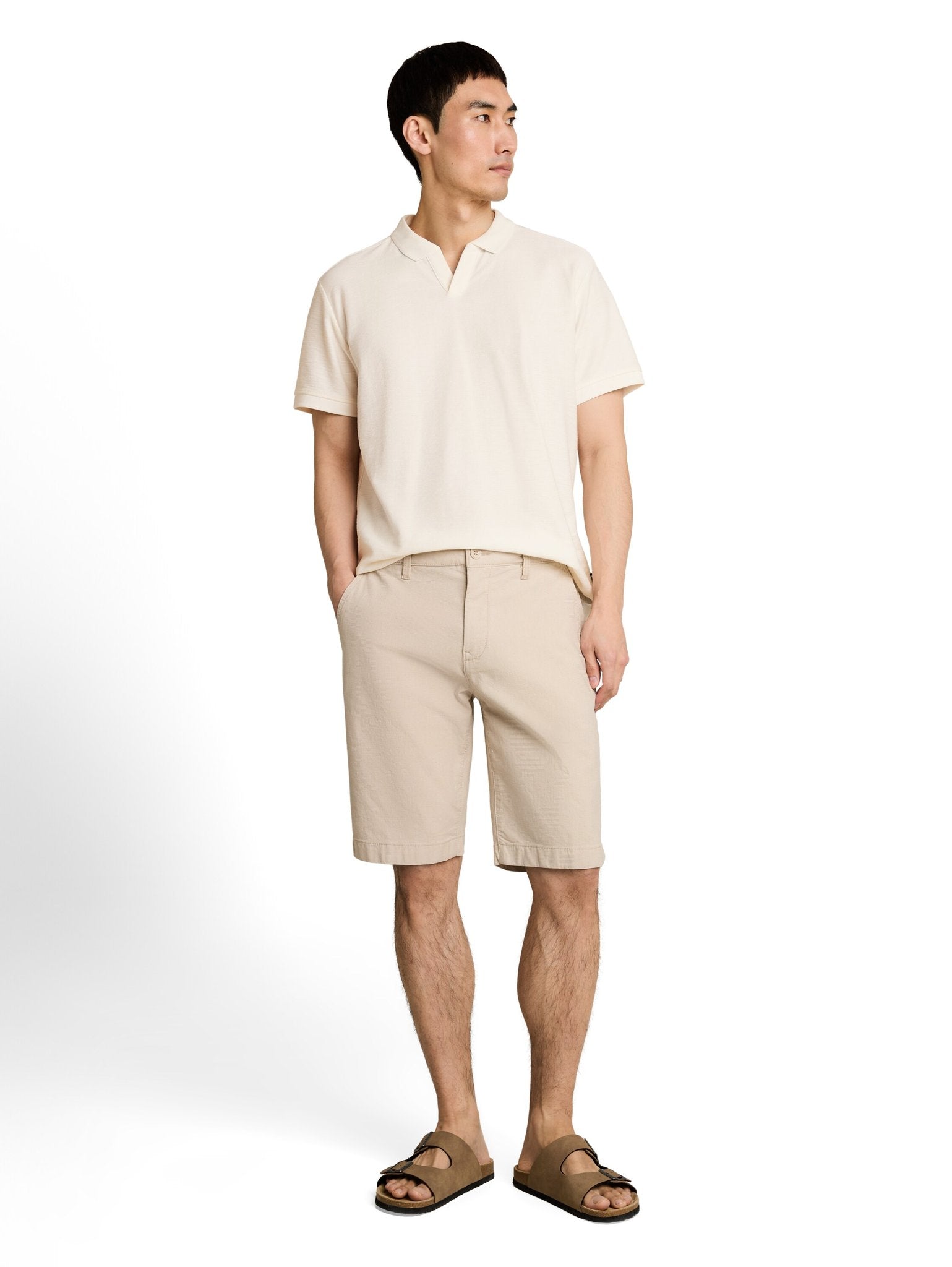 Tom Tailor Herren Polo-Shirts Gardenia White