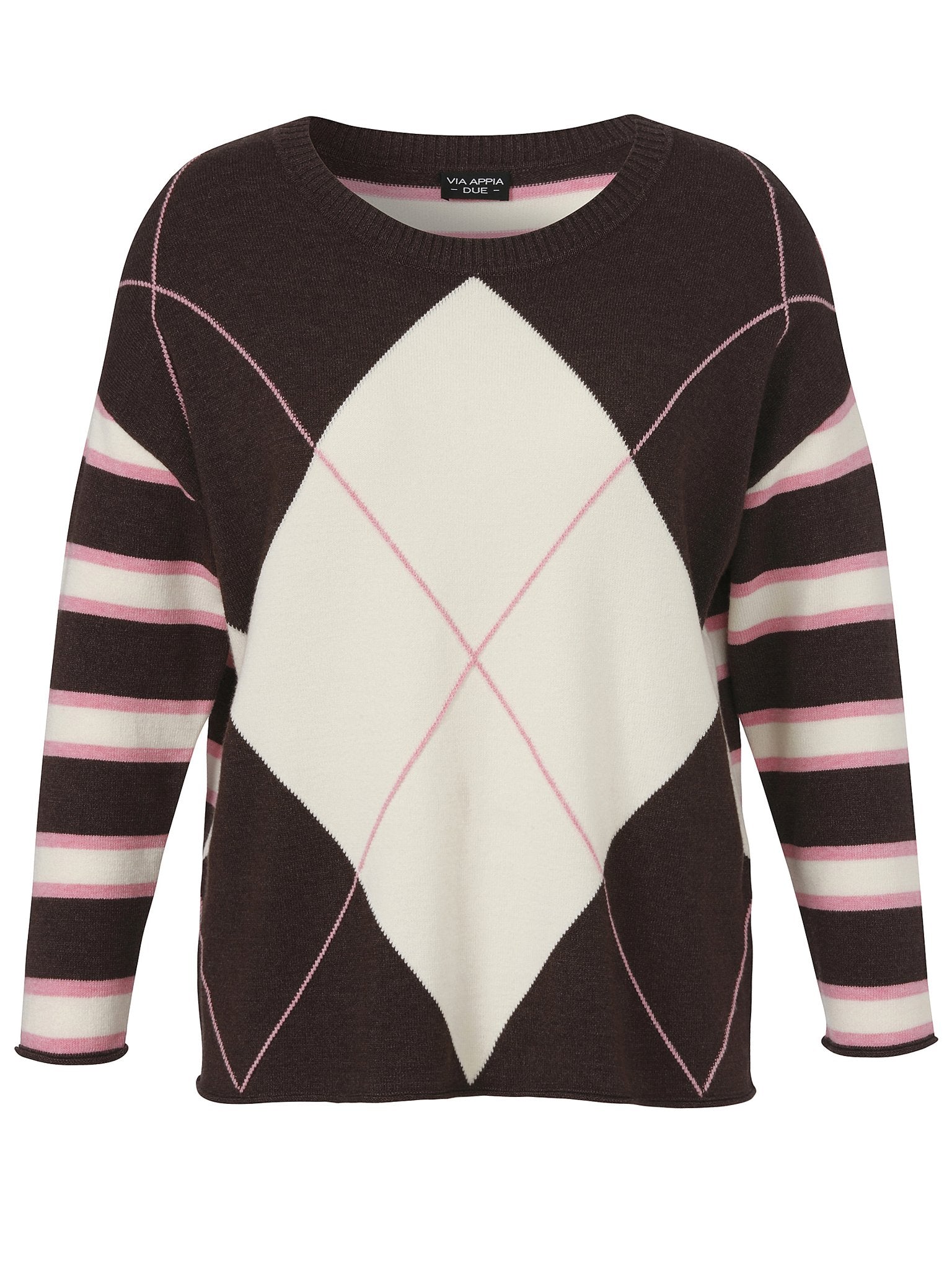 Via Appia Damen Pullover Kaffee Mult