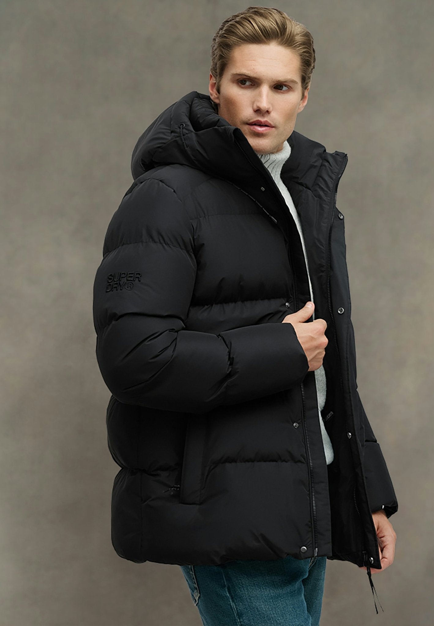 Superdry Men Herren Jacken A Black