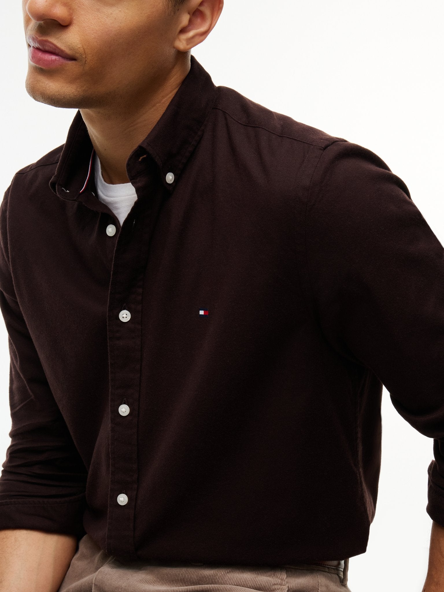 Tommy Hilfiger Herren Hemden Hjt Brown