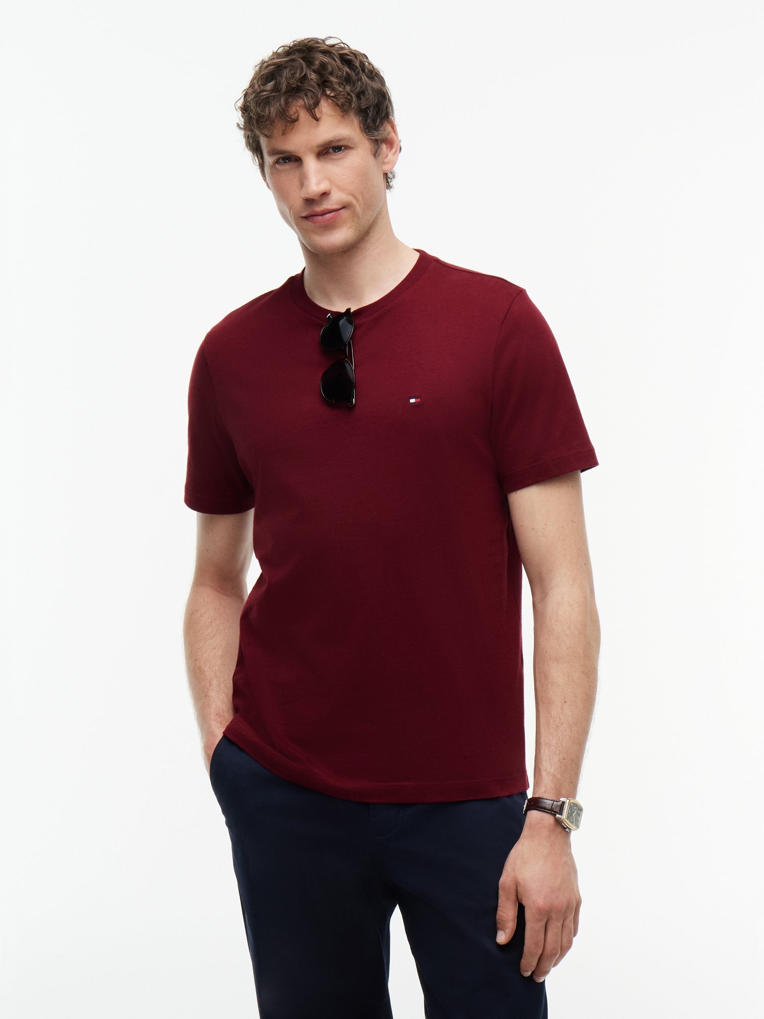 Tommy Hilfiger Herren T-Shirts kurz Vlp Purple