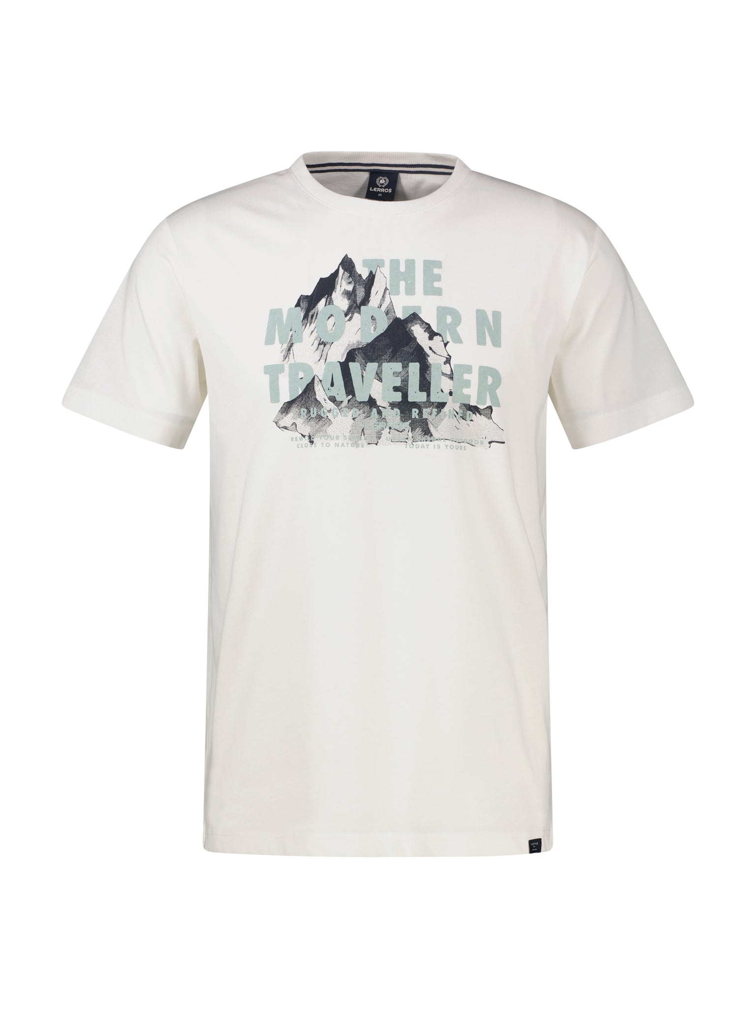 Lerros Herren T-Shirts kurz Broken White