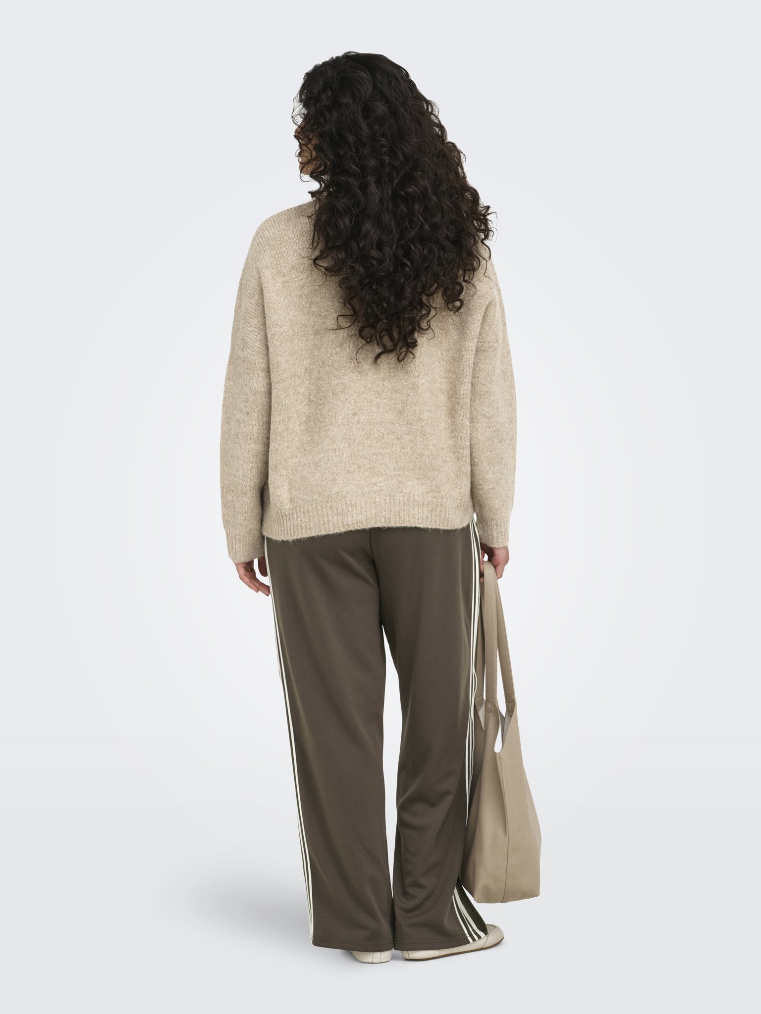 Only Caramkoma Damen Strickjacken Woodsmoke/W.Mel