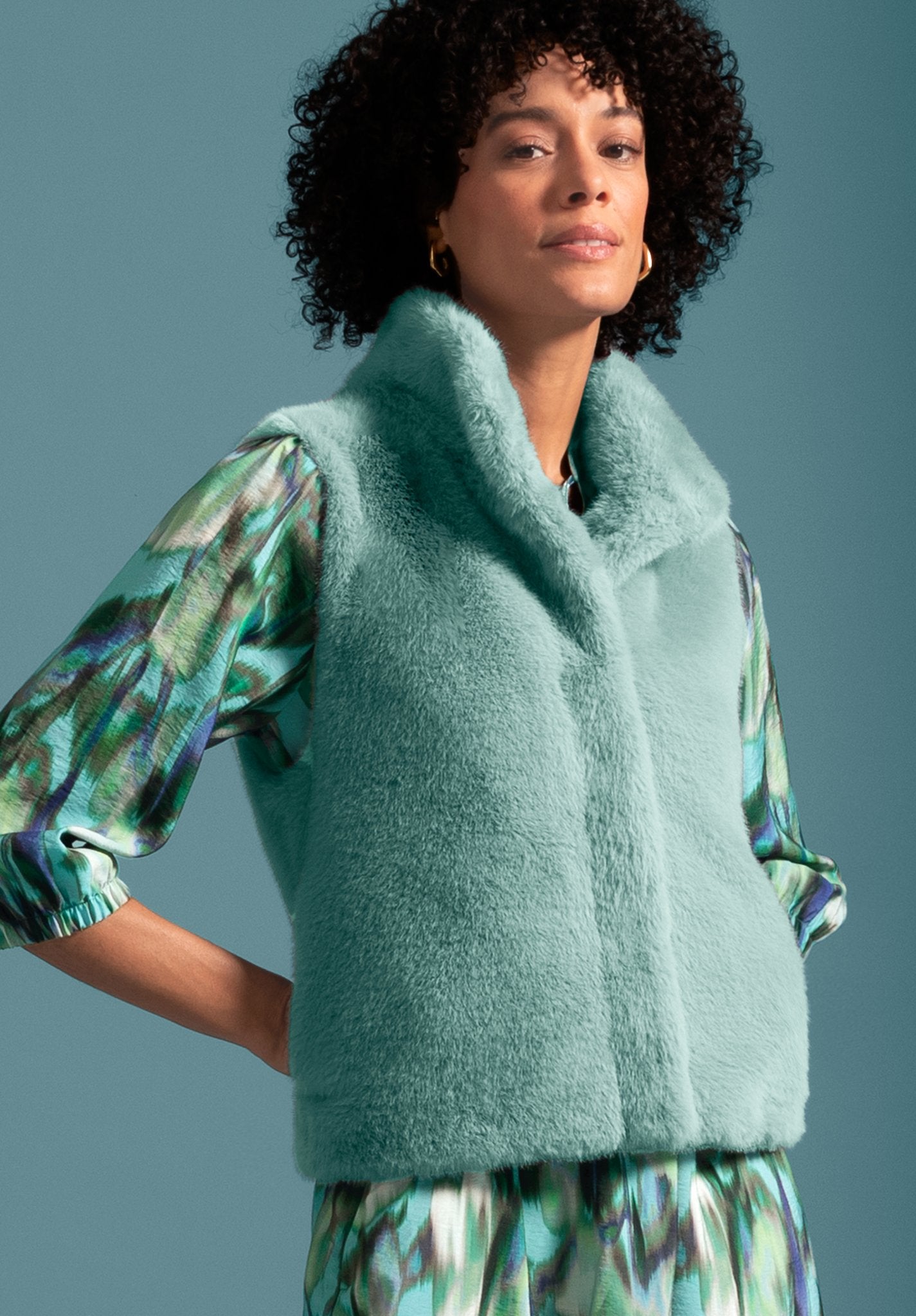 Bianca Damen Indoorwesten Stone Blue Mela