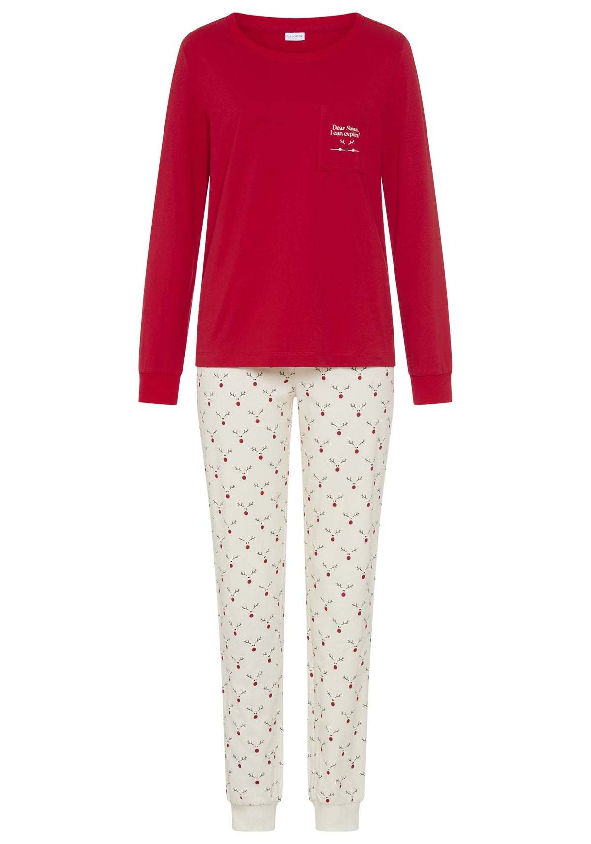 Lascana Schlafanzug Red Aop