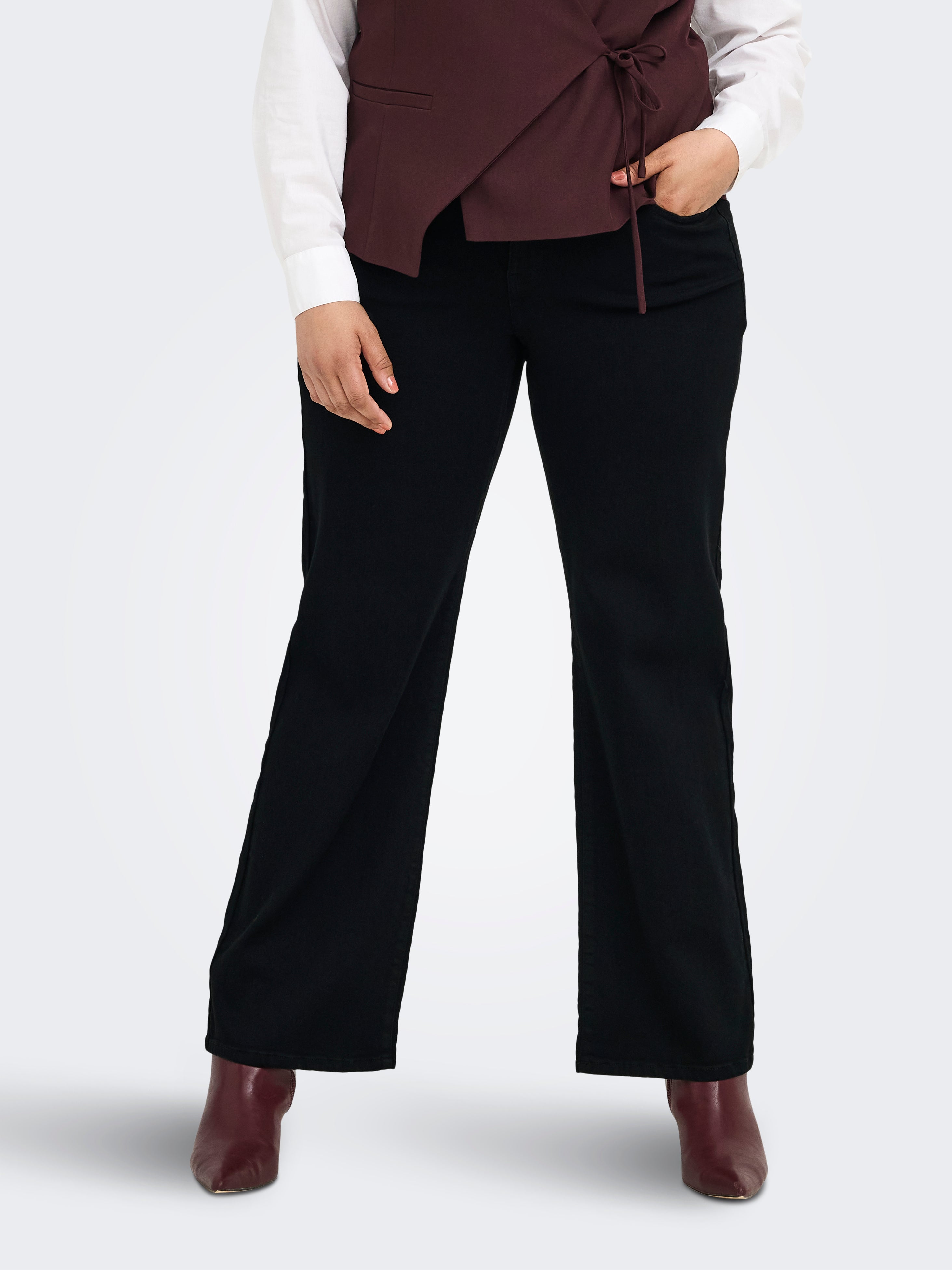 Only Carmakoma Damen Jeans Black Denim