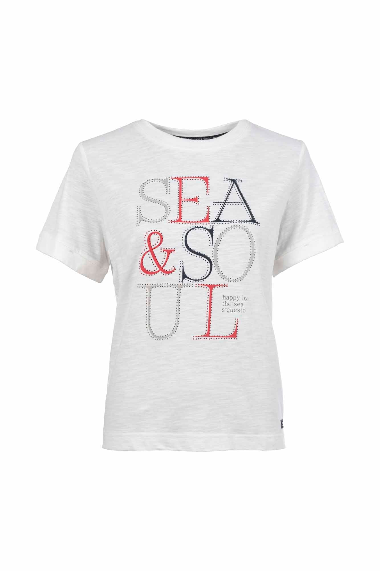 Soquesto Damen T-Shirts Offwhite