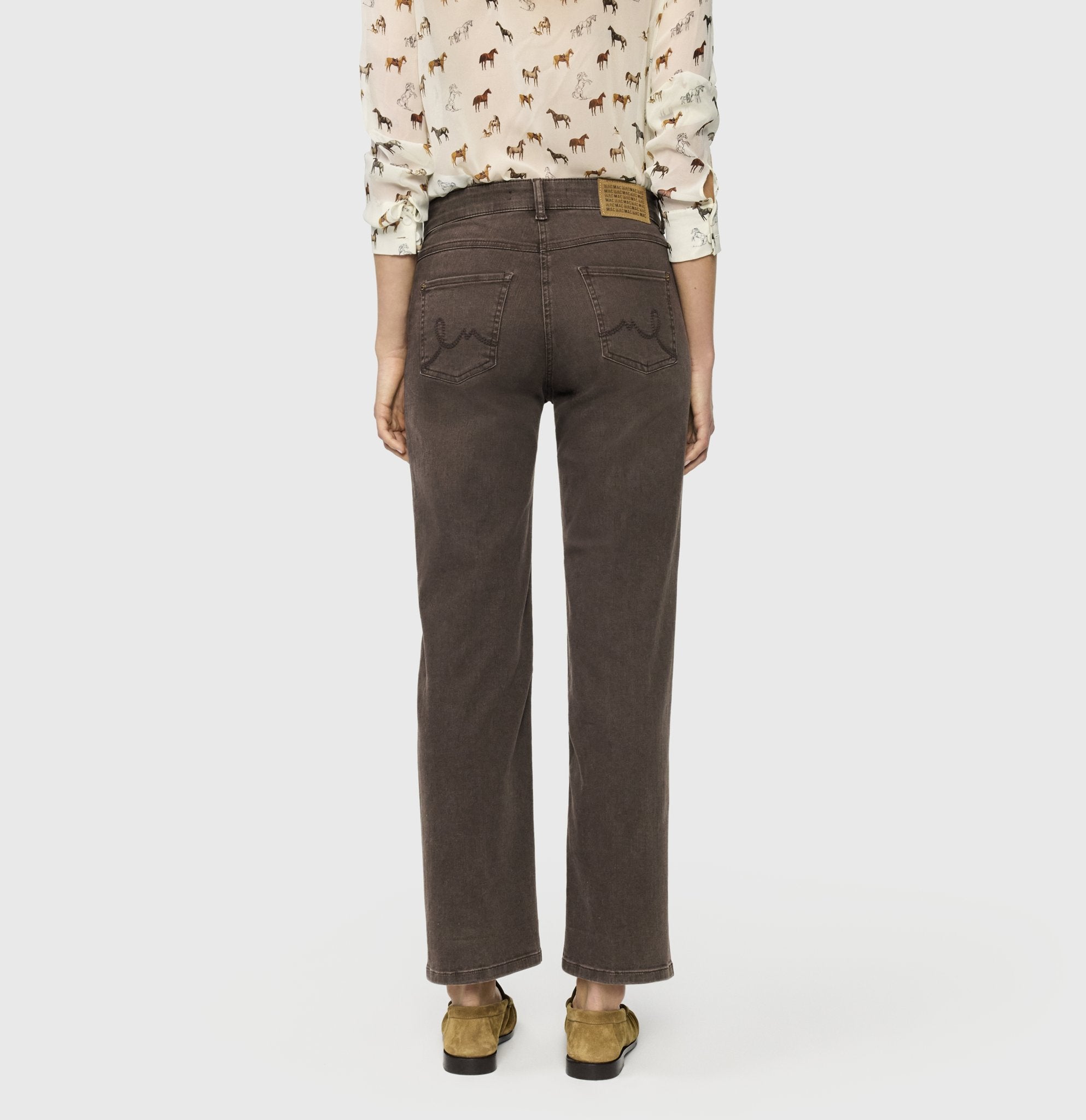 Mac Damen Jeans Brown Stone Was