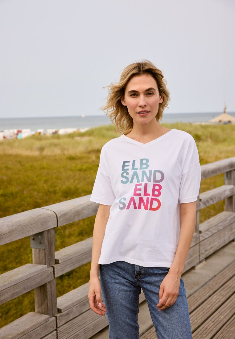 Elbsand Damen T-Shirts Cloud Whi