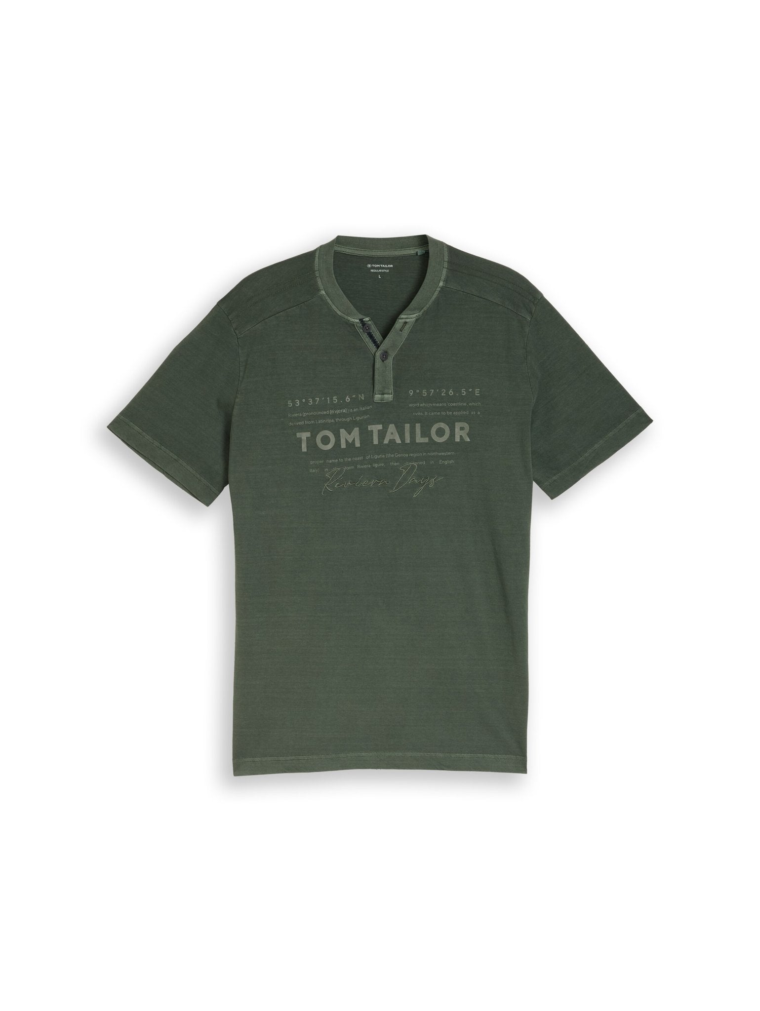 Tom Tailor Herren T-Shirts kurz Deep Leaf Green