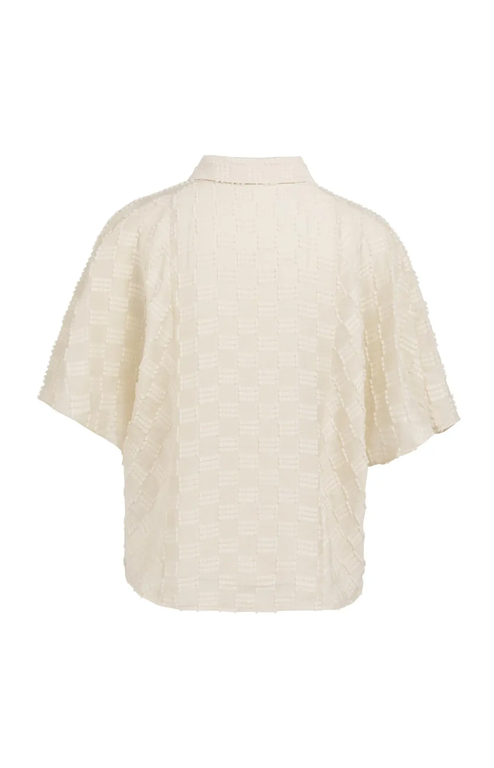 Jacquard-Bluse mit kurzen weiten Ärmeln