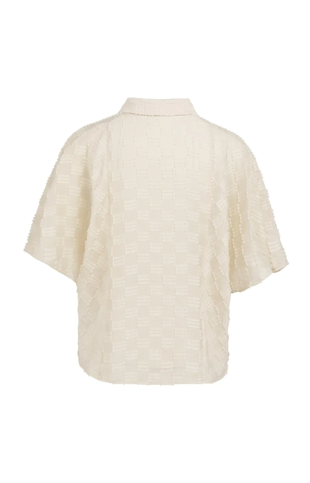 Jacquard-Bluse mit kurzen weiten Ärmeln
