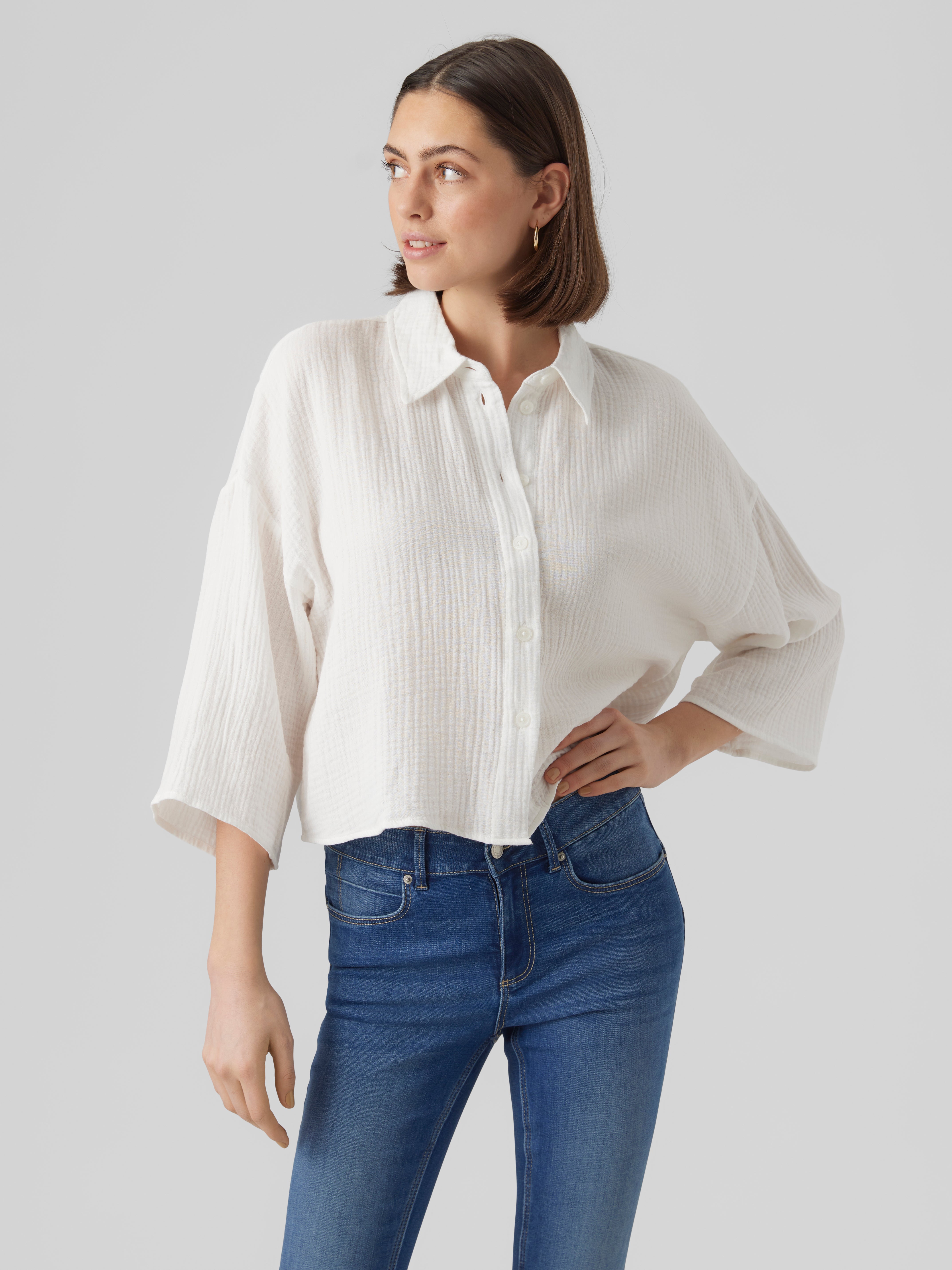 Vero Moda Damen Blusen Snow White