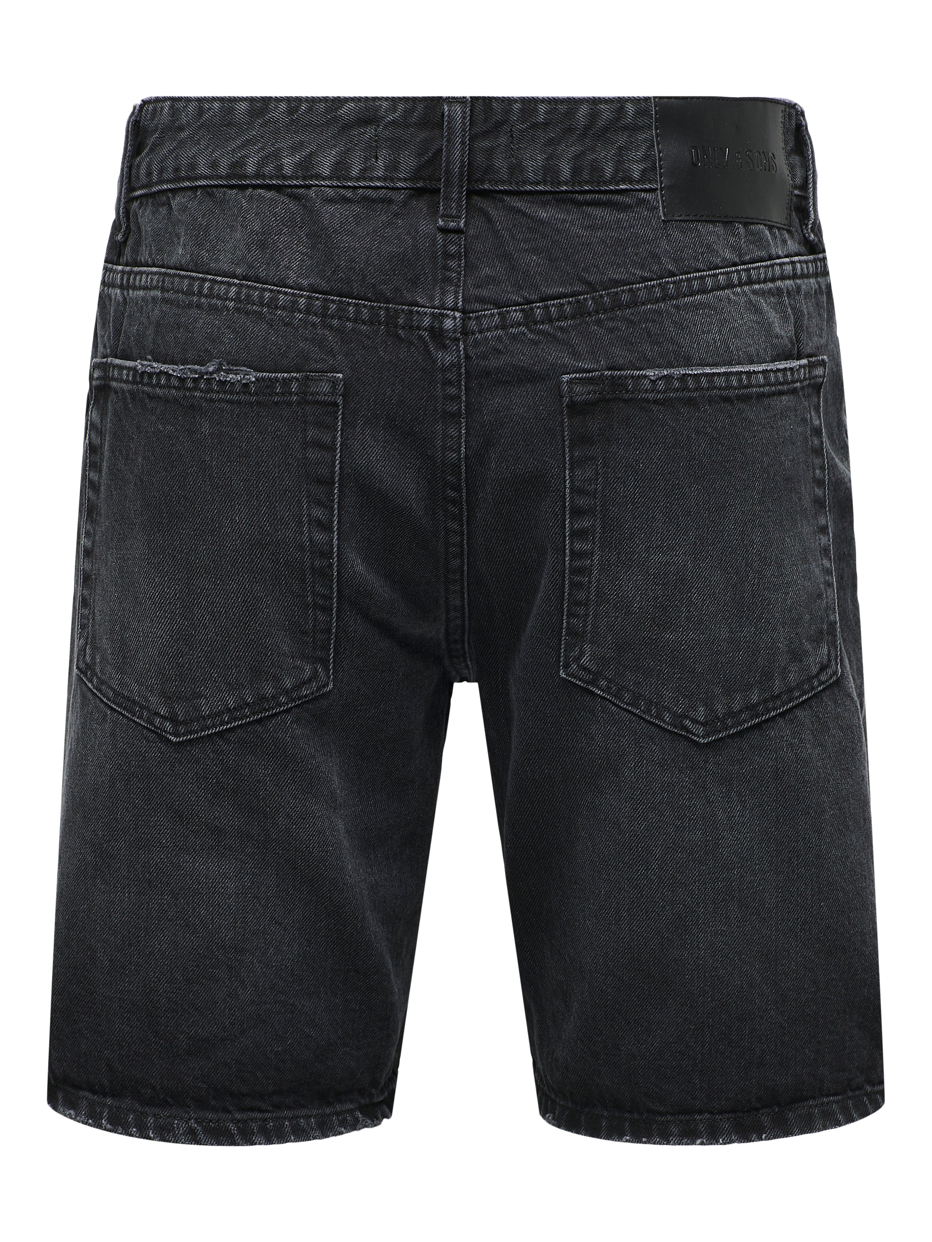 Only & Sons Herren Shorts Black Denim
